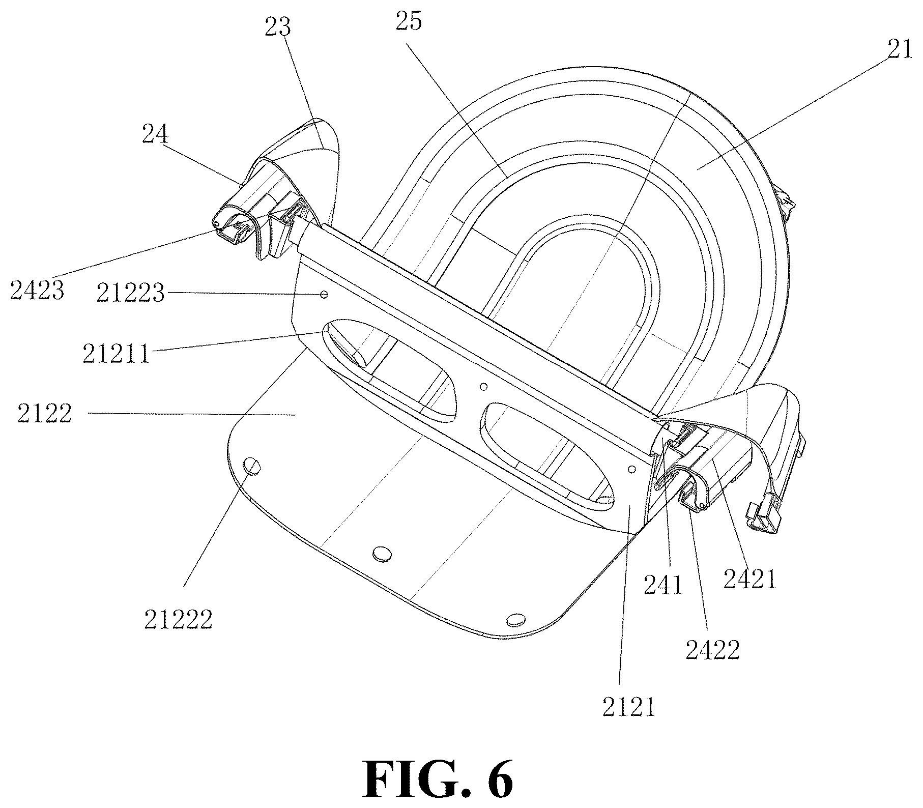 Patent US12564293 Figure 6 – Multifunctional infant bathing system