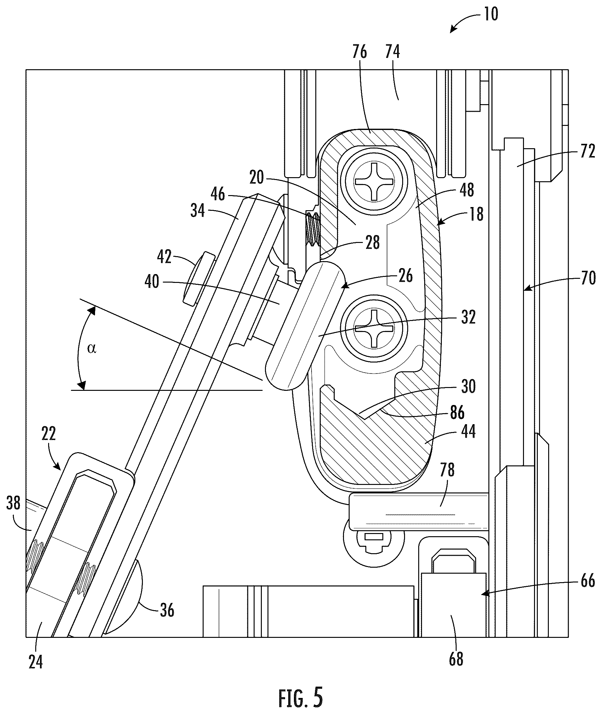 Patent US12564294 Figure 3 – Shower door assembly