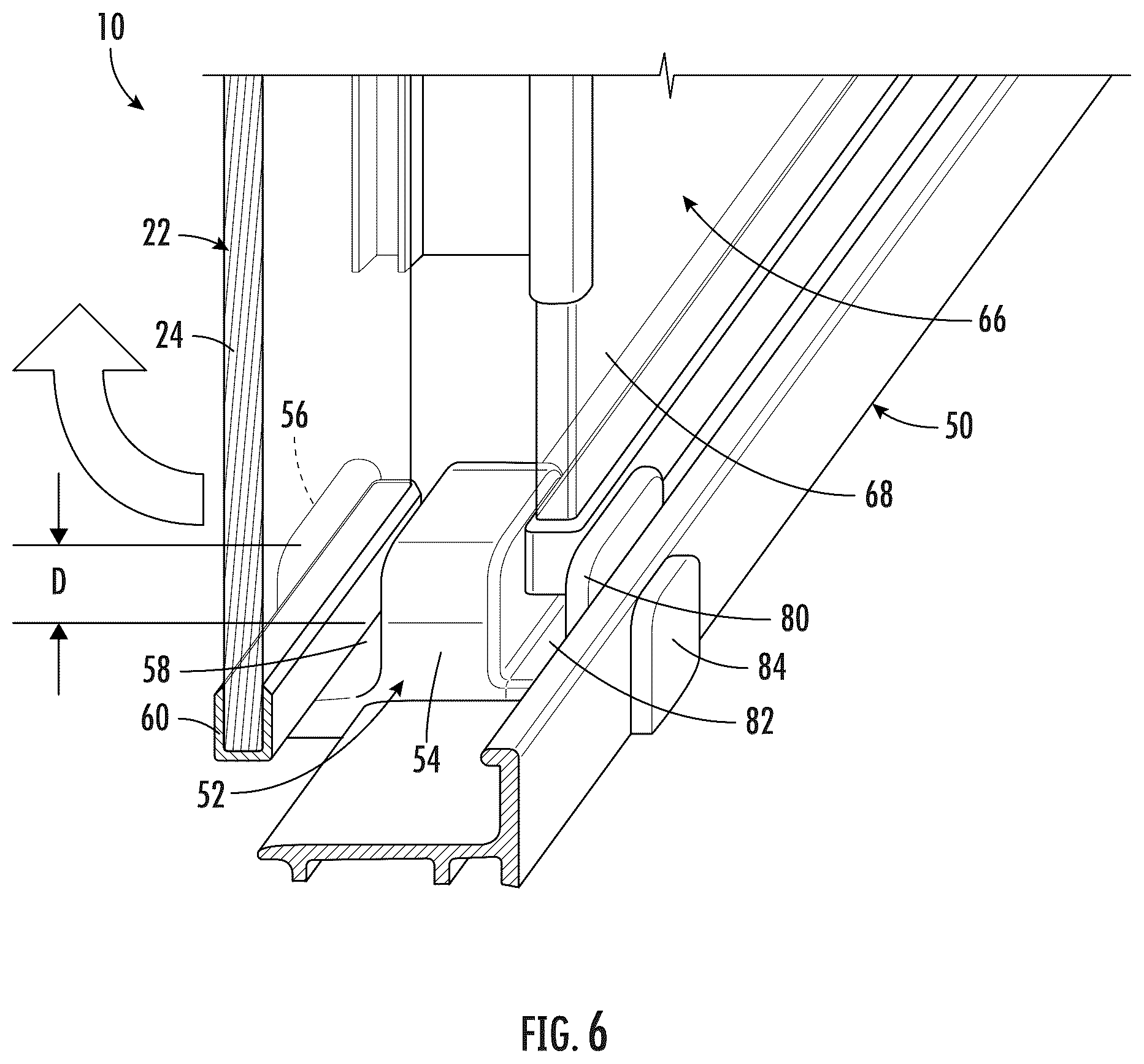 Patent US12564294 Figure 4 – Shower door assembly