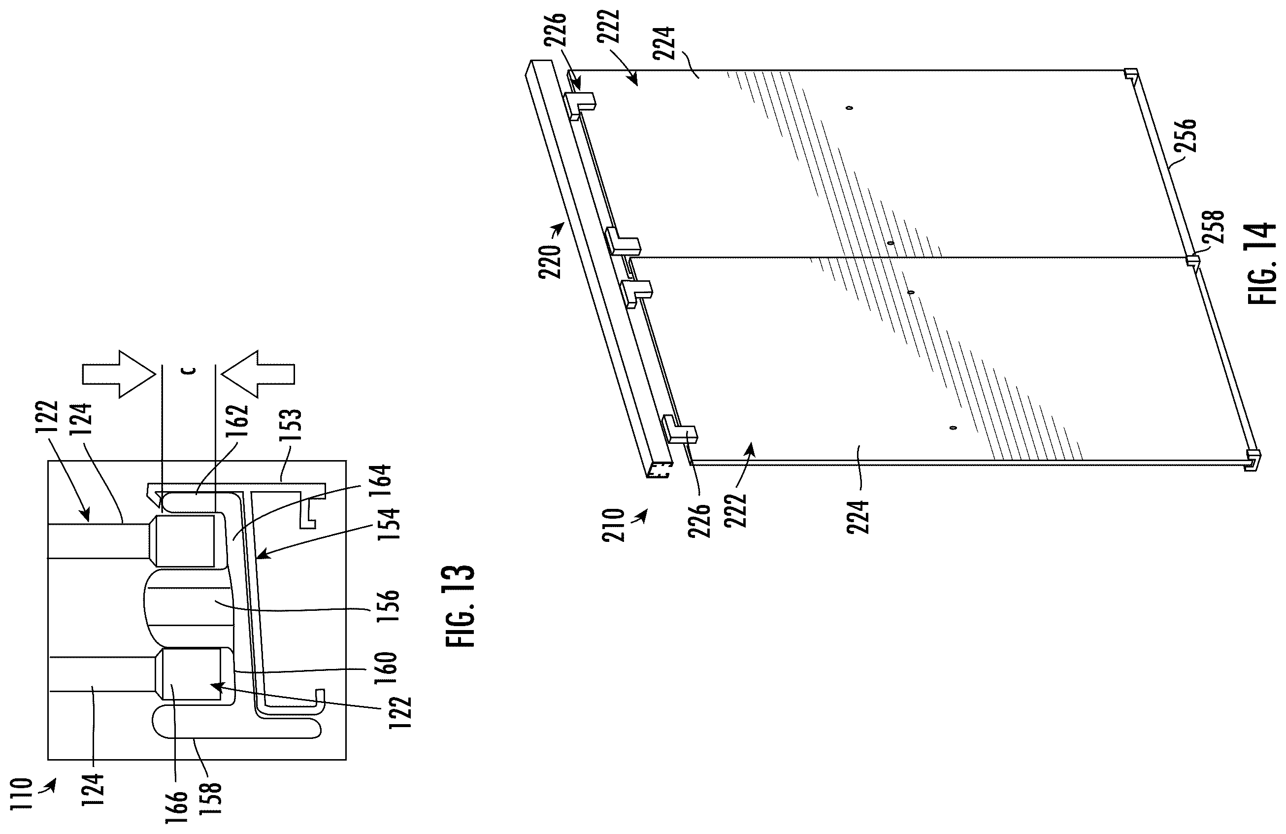 Patent US12564294 Figure 9 – Shower door assembly