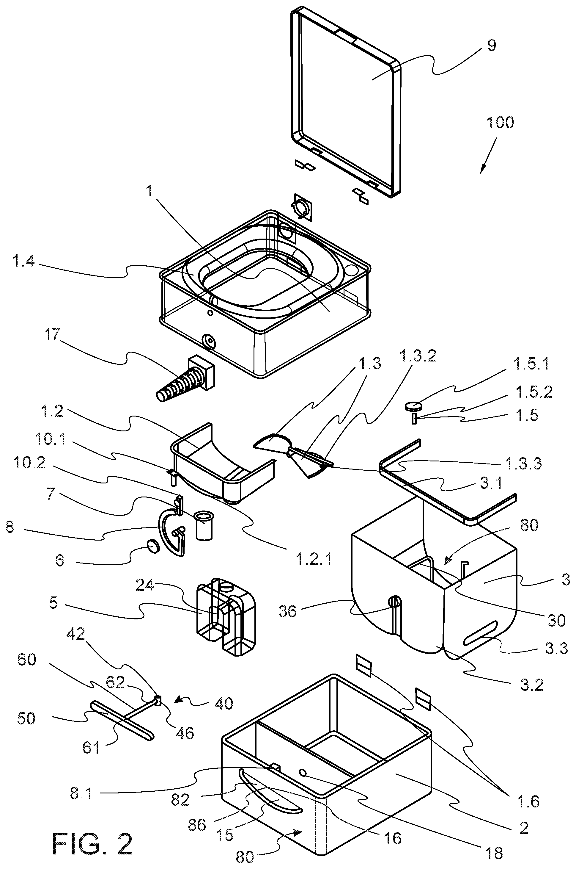 Patent US12564296 Figure 2 – Composting toilet