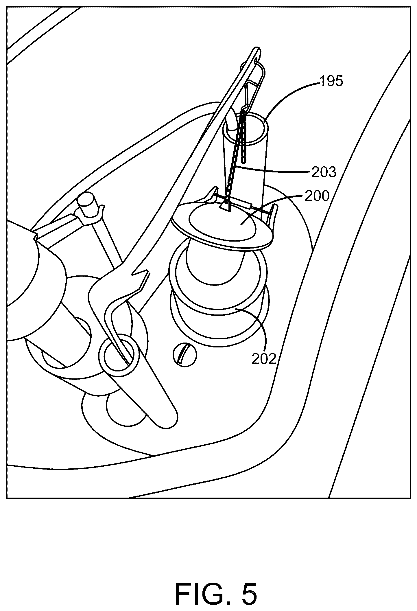 Patent US12564297 Figure 5 – Hands-free toilet device