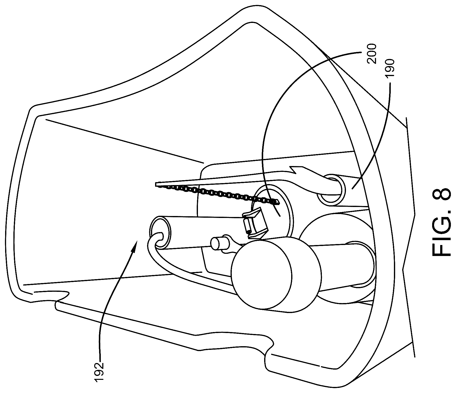 Patent US12564297 Figure 8 – Hands-free toilet device