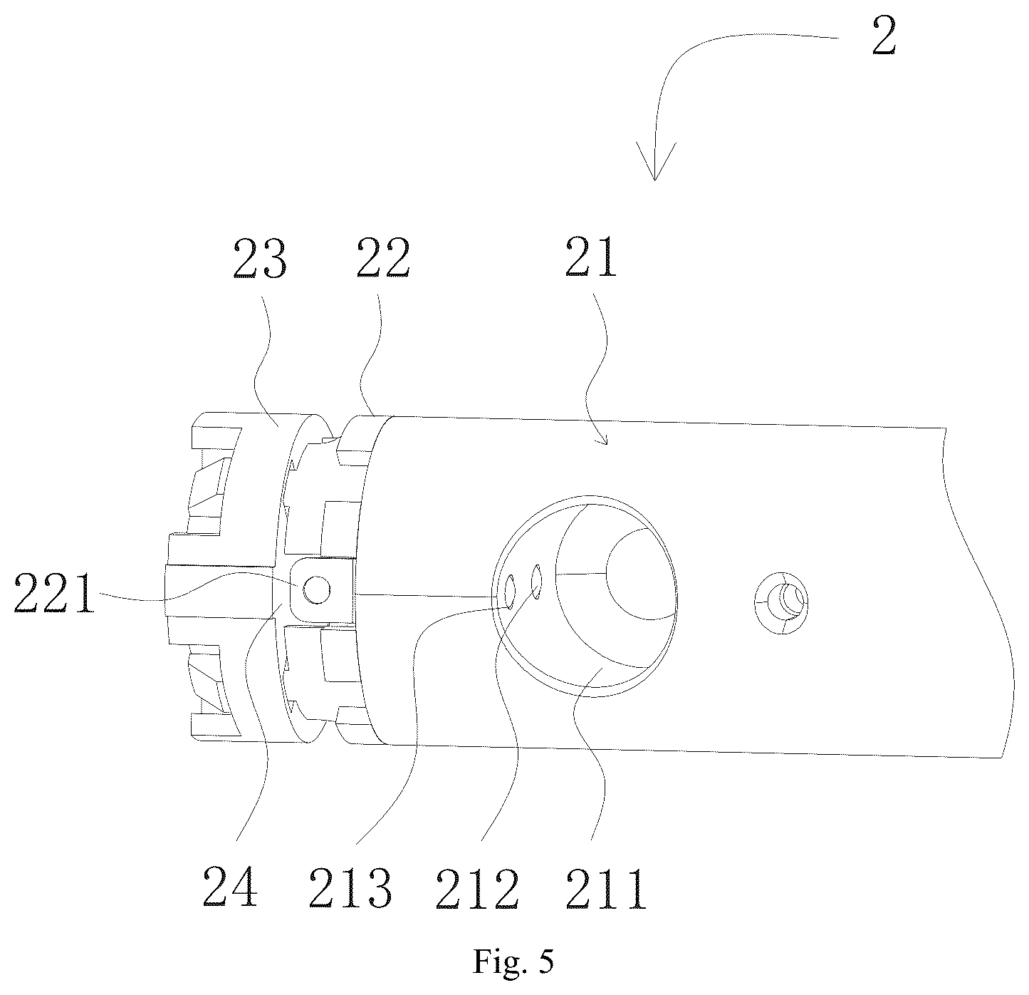 Patent US12564299 Figure 5 – Toilet rotating shaft connection structure
