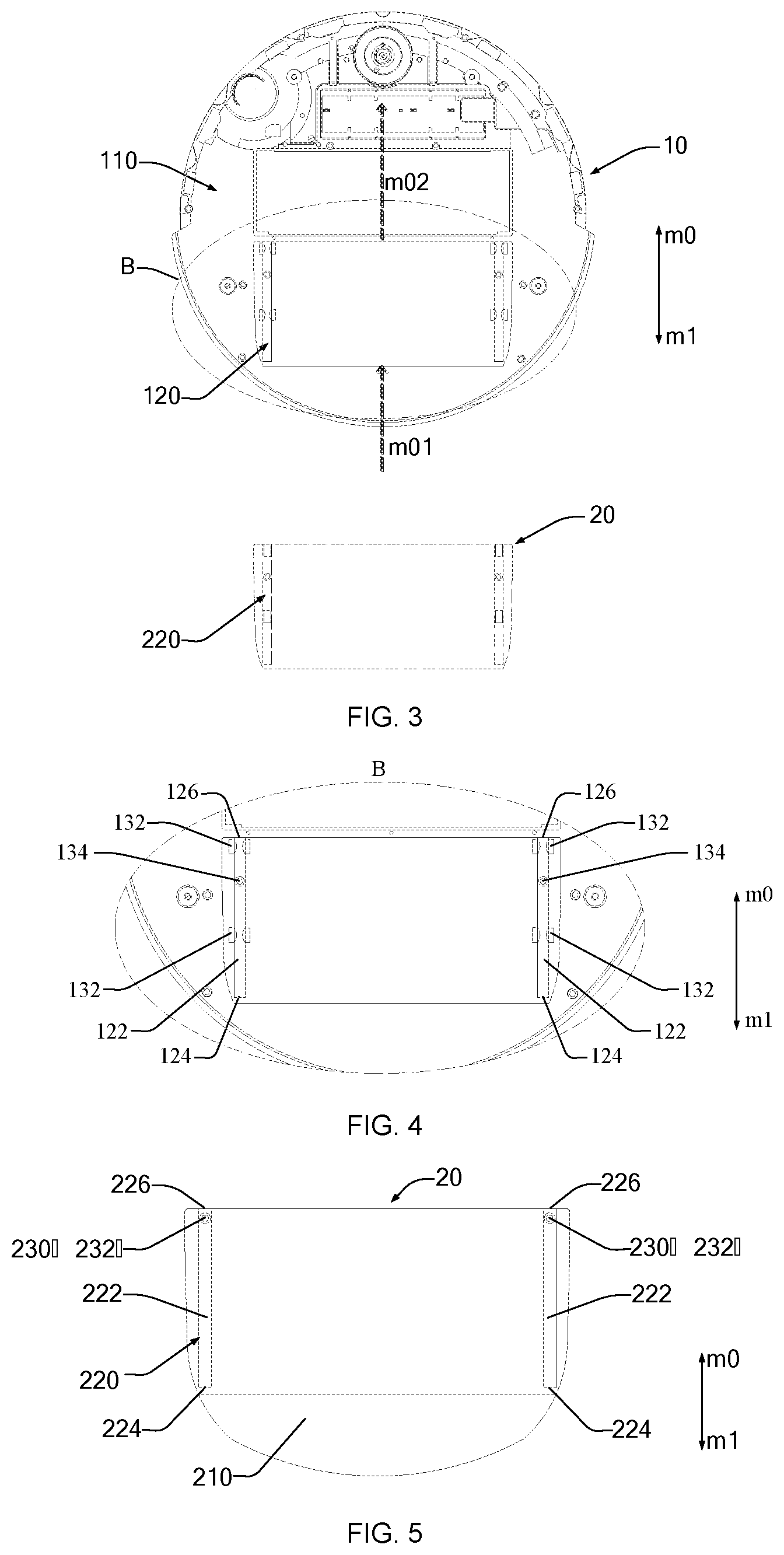 Patent US12564302 Figure 2 – Cleaning robot, cleaning module, cleaning assembly, base and cleaning system
