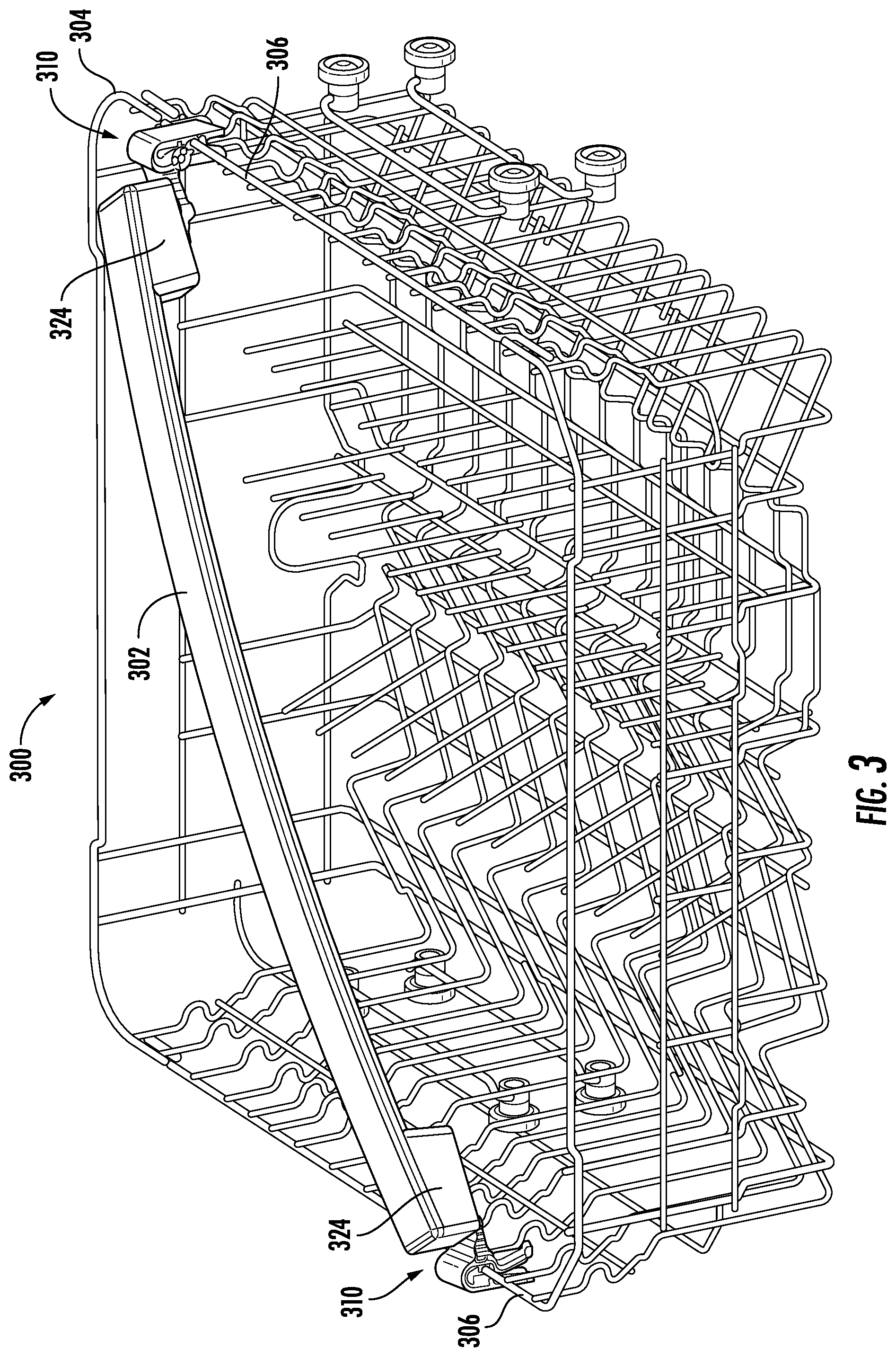 Patent US12564304 Figure 3 – Appliance handle clip for securing an appliance handle in transport