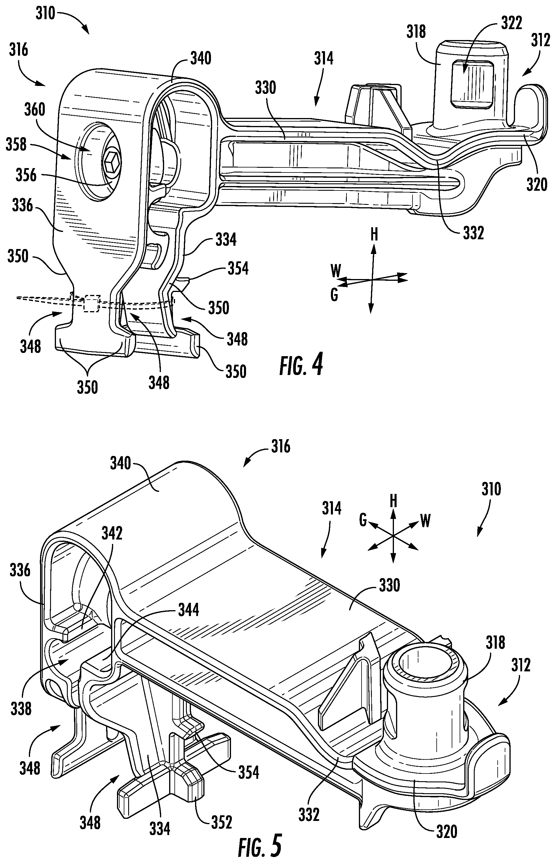 Patent US12564304 Figure 4 – Appliance handle clip for securing an appliance handle in transport