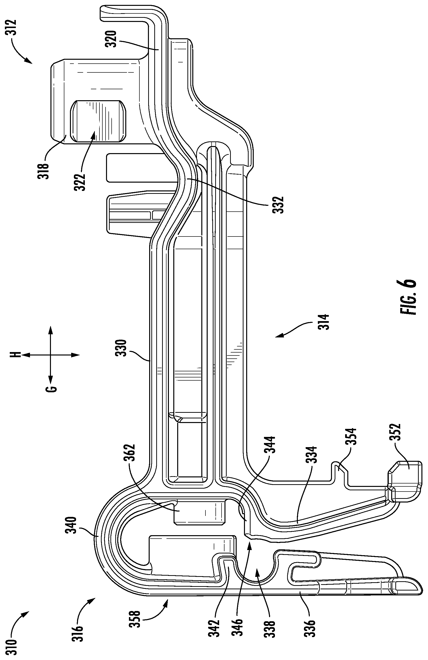 Patent US12564304 Figure 5 – Appliance handle clip for securing an appliance handle in transport