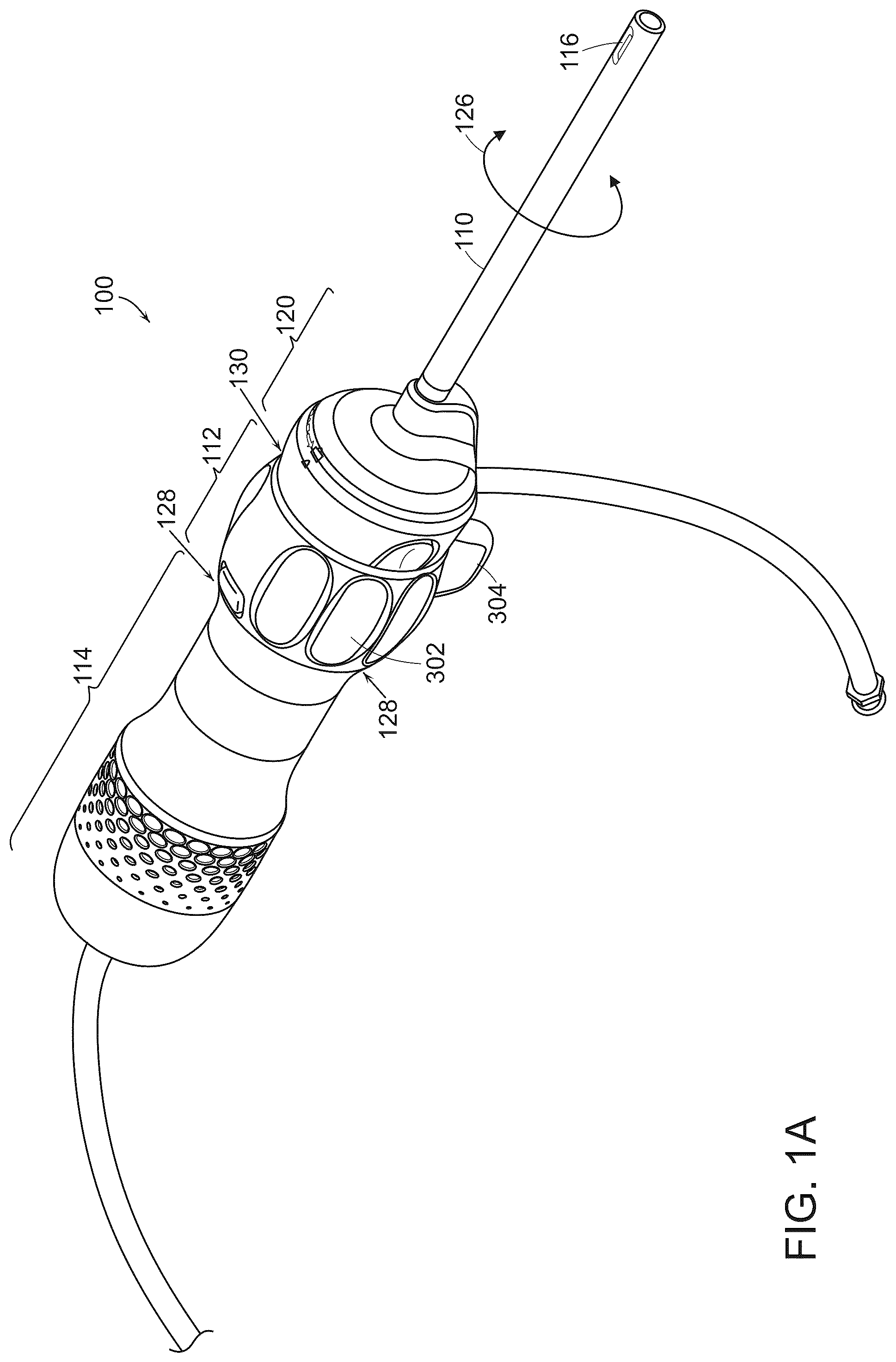 Patent US12564316 Figure 1 – Endoscope with bendable camera shaft