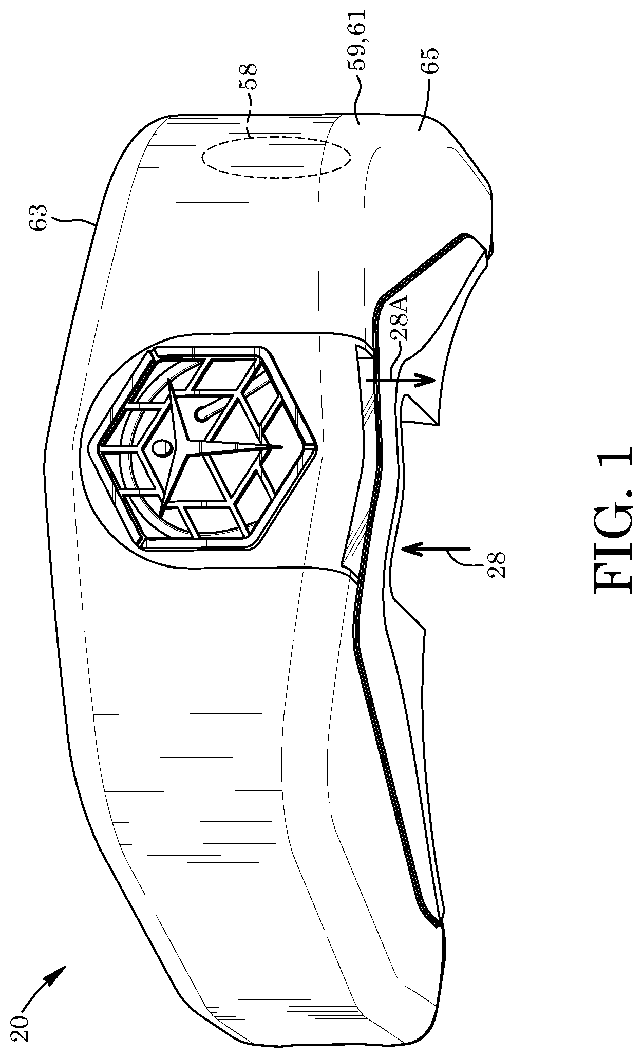 Patent US12564332 Figure 1 – Wearable device for measuring a person's ventilation or metabolism metrics