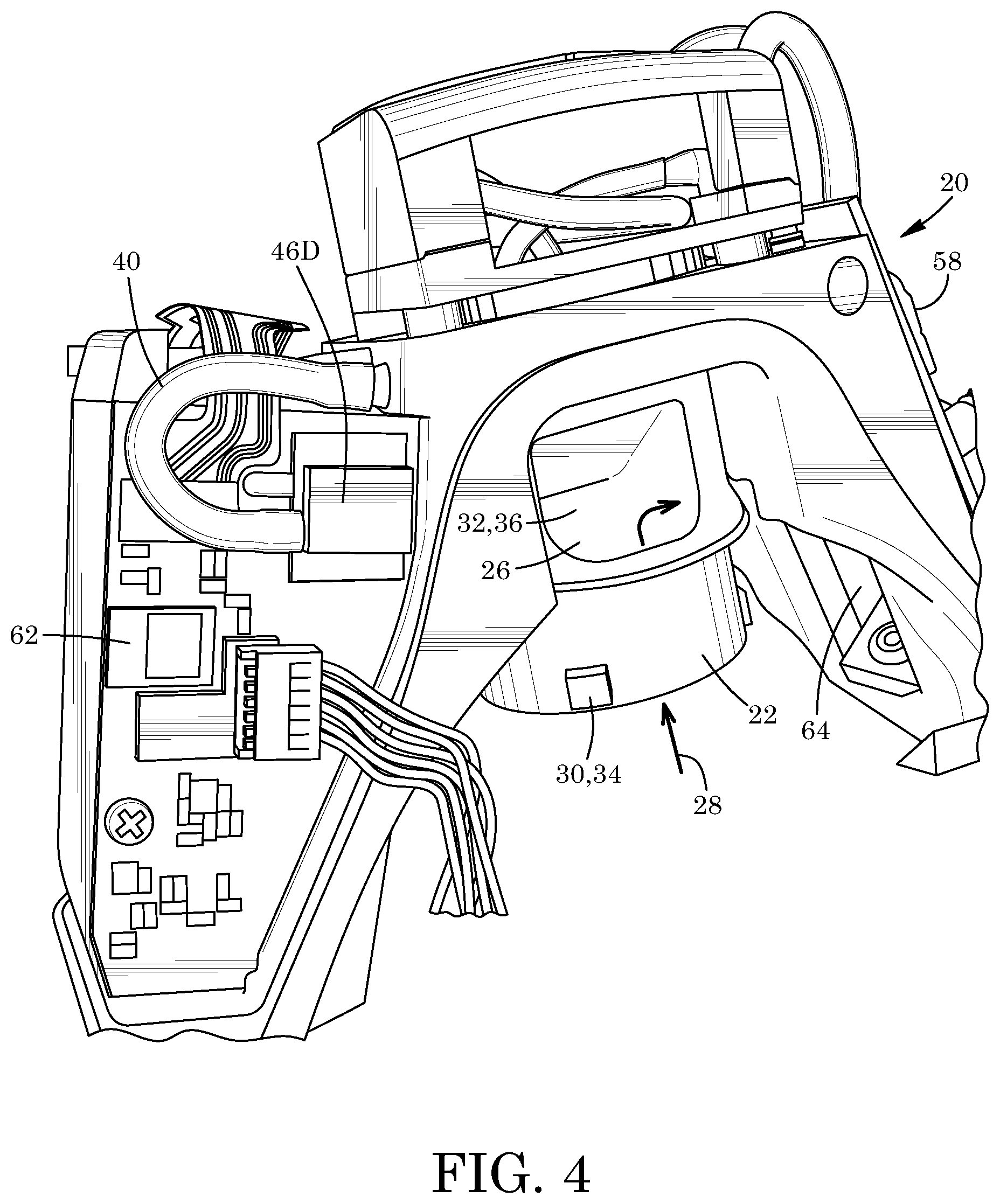 Patent US12564332 Figure 4 – Wearable device for measuring a person's ventilation or metabolism metrics