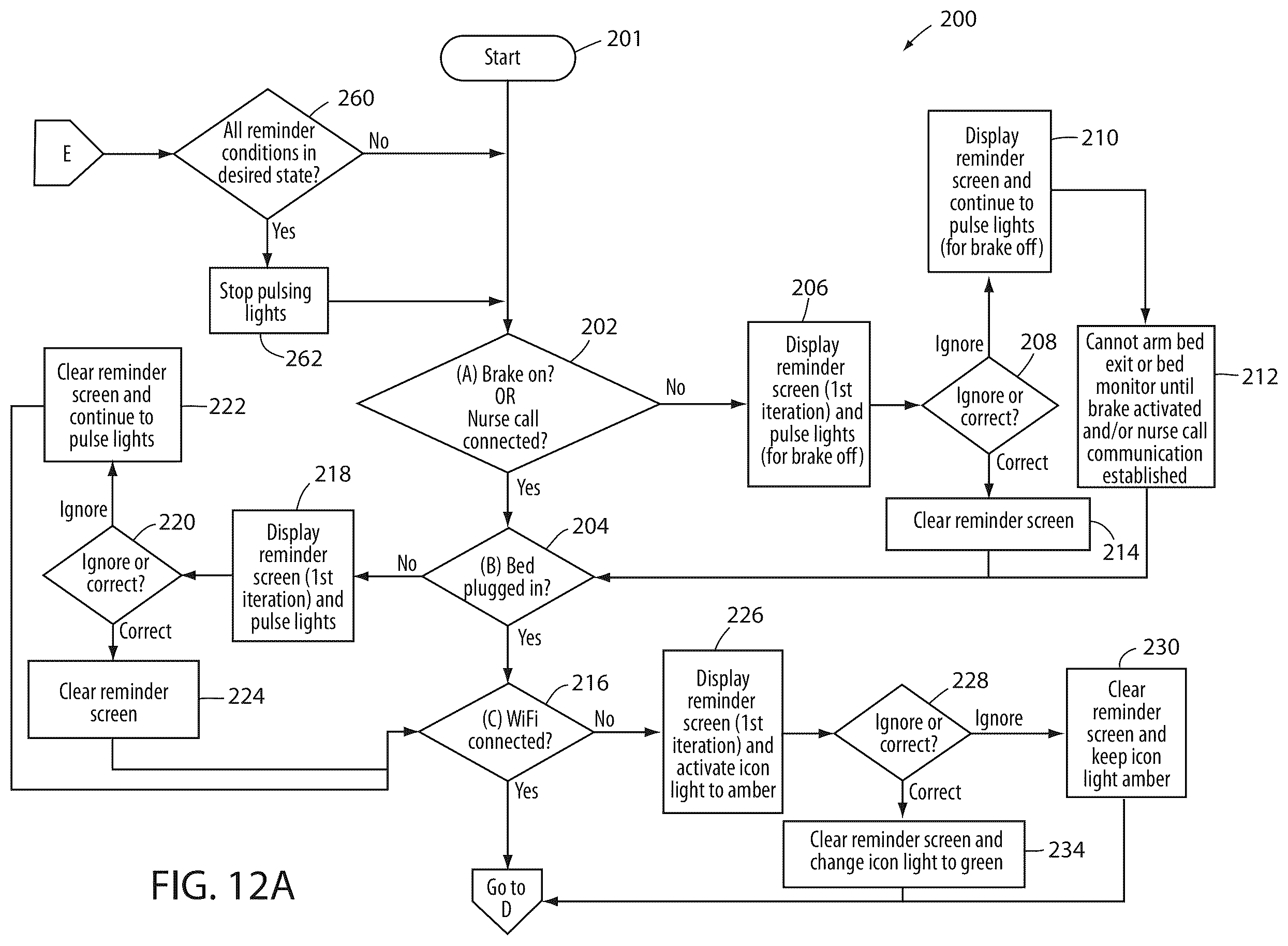 Patent US12564334 Figure 7 – Patient support apparatus with caregiver reminders