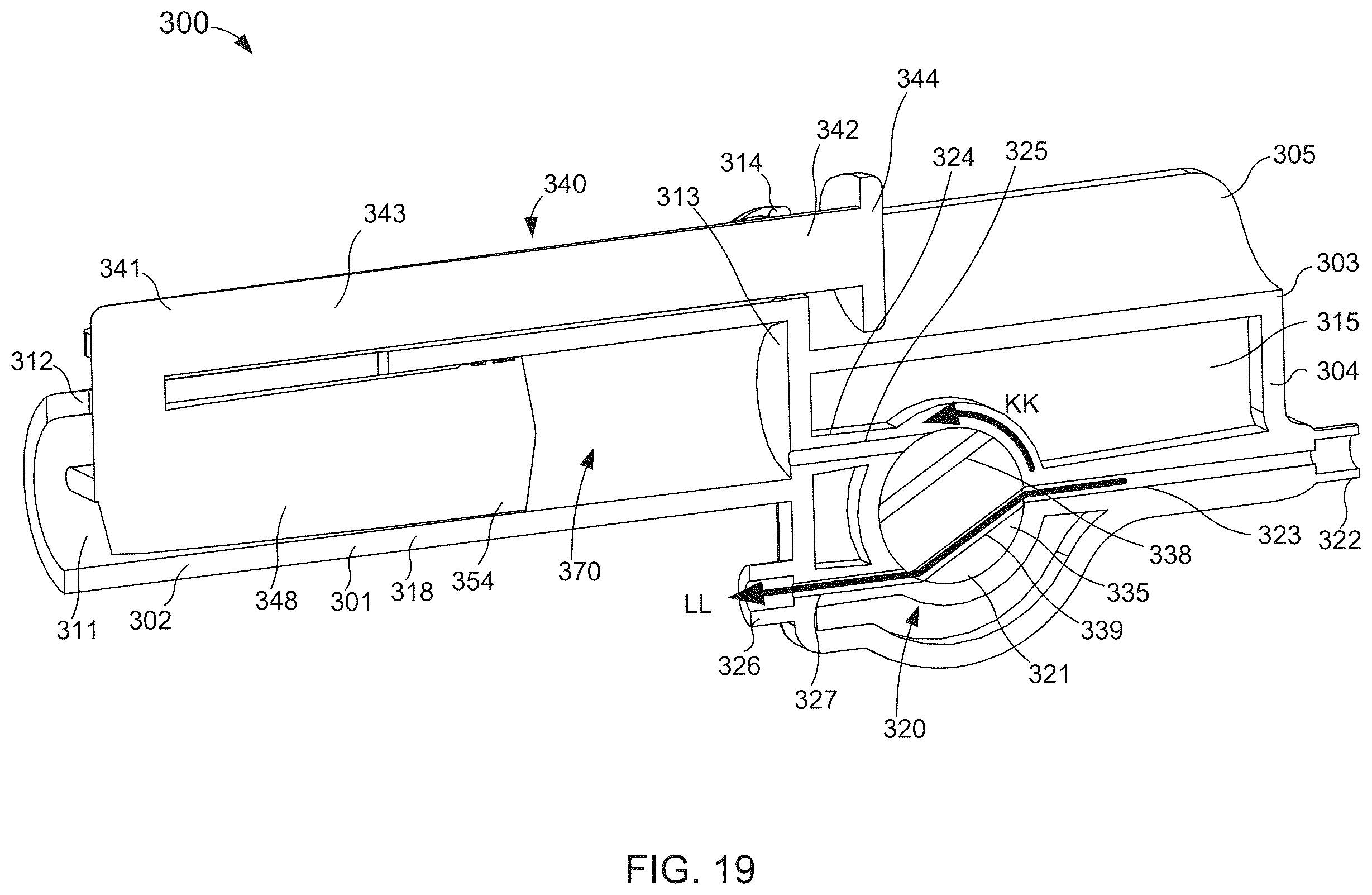 Patent US12564341 Figure 16 – Fluid diversion mechanism for bodily-fluid sampling