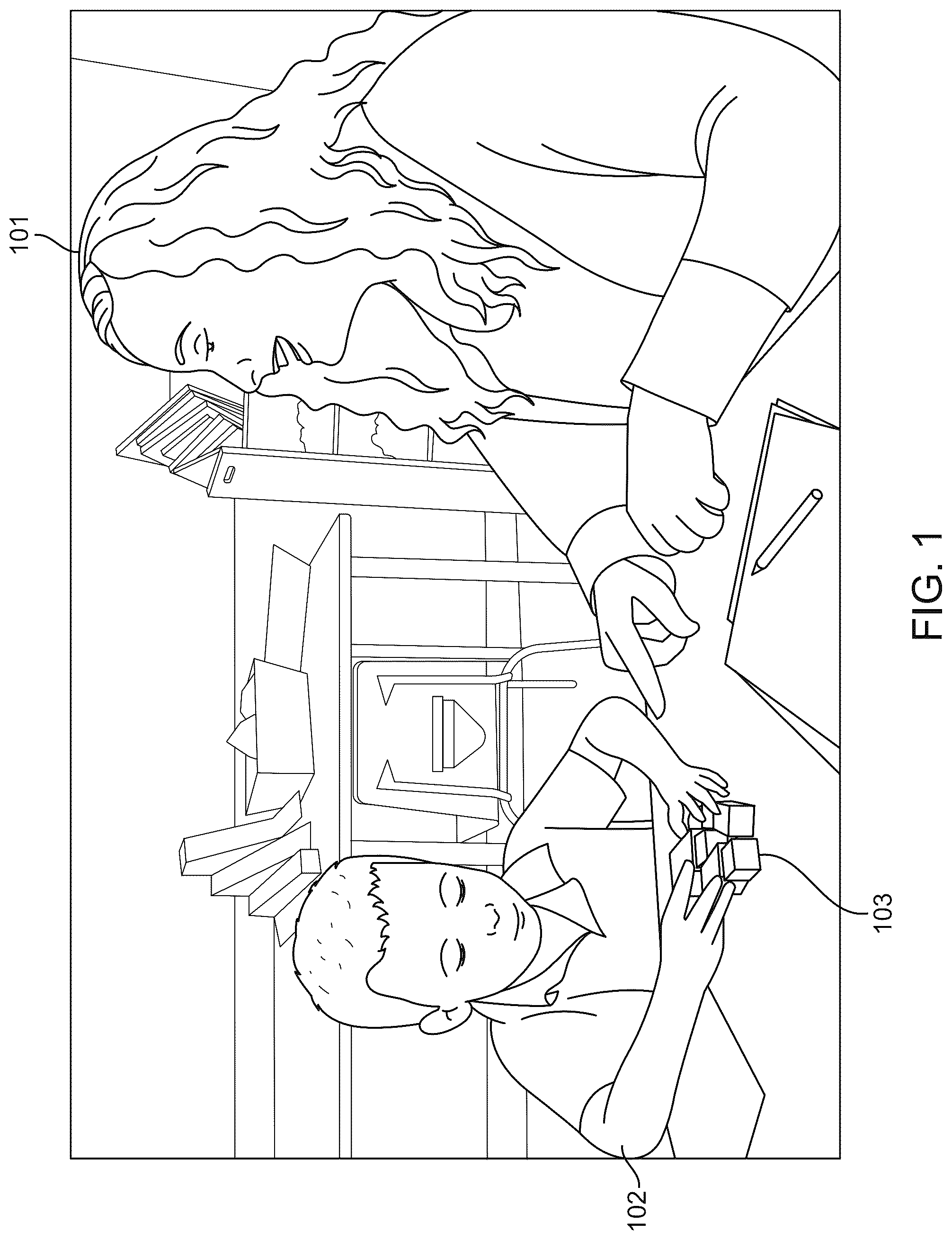 Patent US12564342 Figure 1 – Methods, systems, and devices for the diagnosis of behavioral disorders, developmental delays, and neurologic impairments