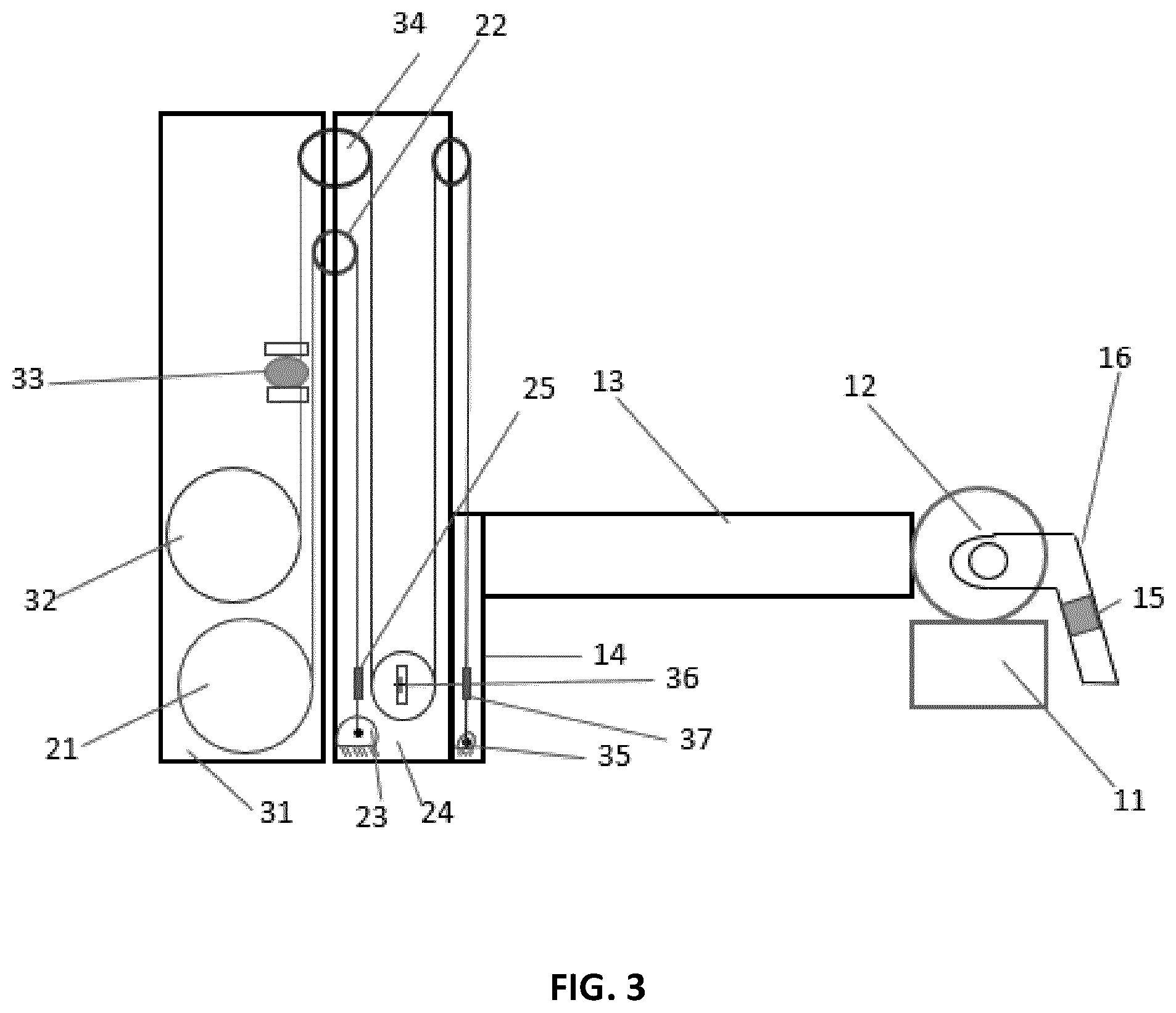 Patent US12564363 Figure 3 – Counterbalancing mechanism for a mobile radiographic imaging apparatus