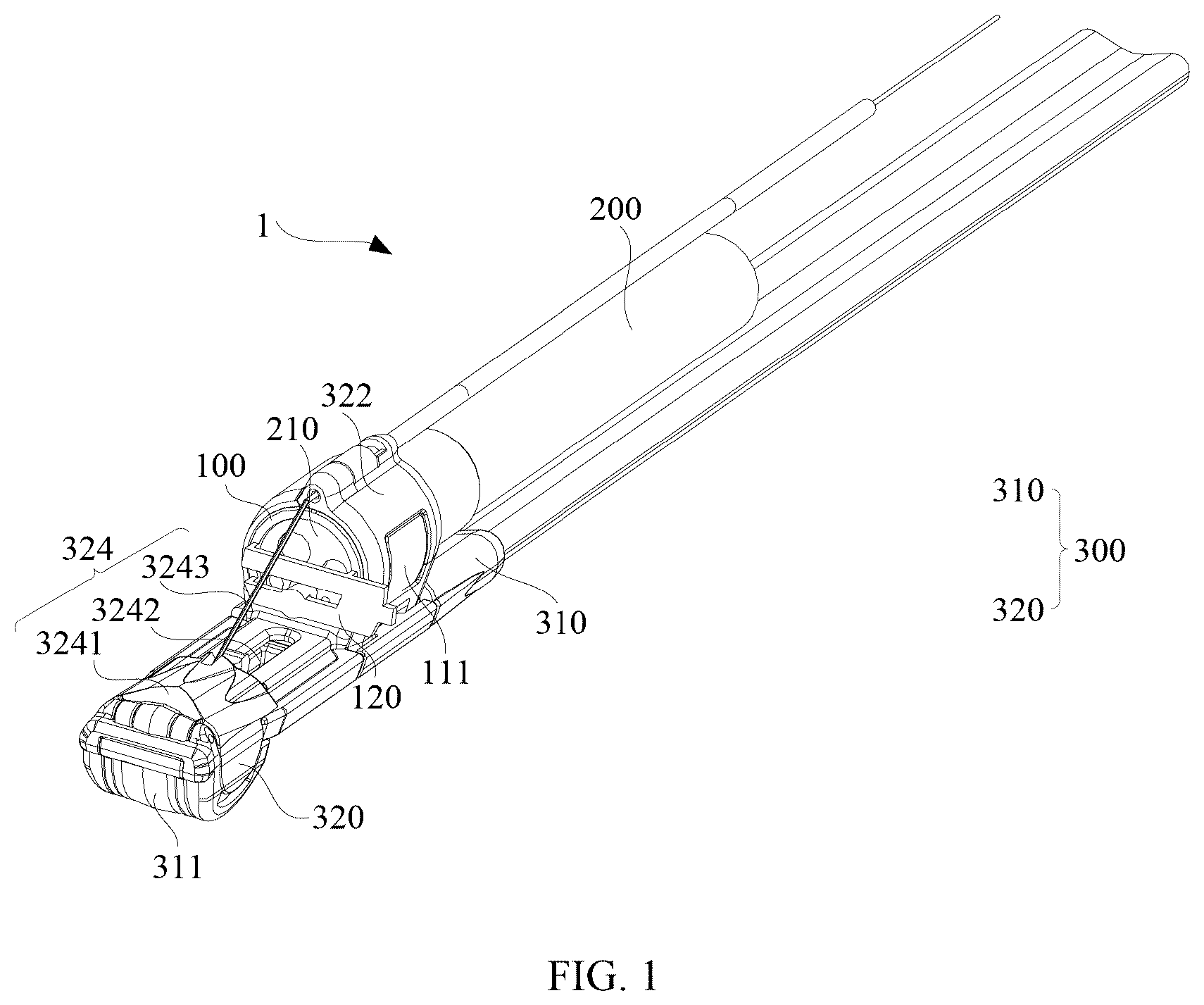 Patent US12564375 Figure 1 – Devices, systems, and methods for securely and selectively attaching an ultrasound accessory to an endoscope