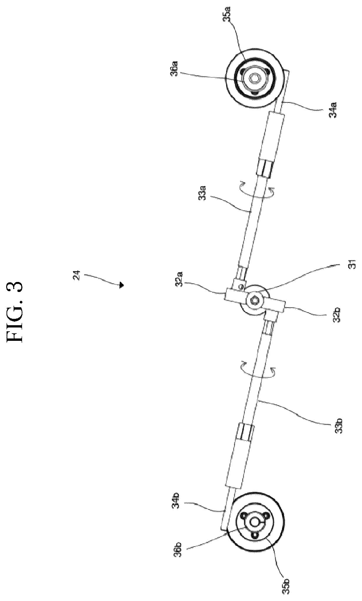 Patent US12564376 Figure 3 – Positioning arm apparatus for ultrasound head