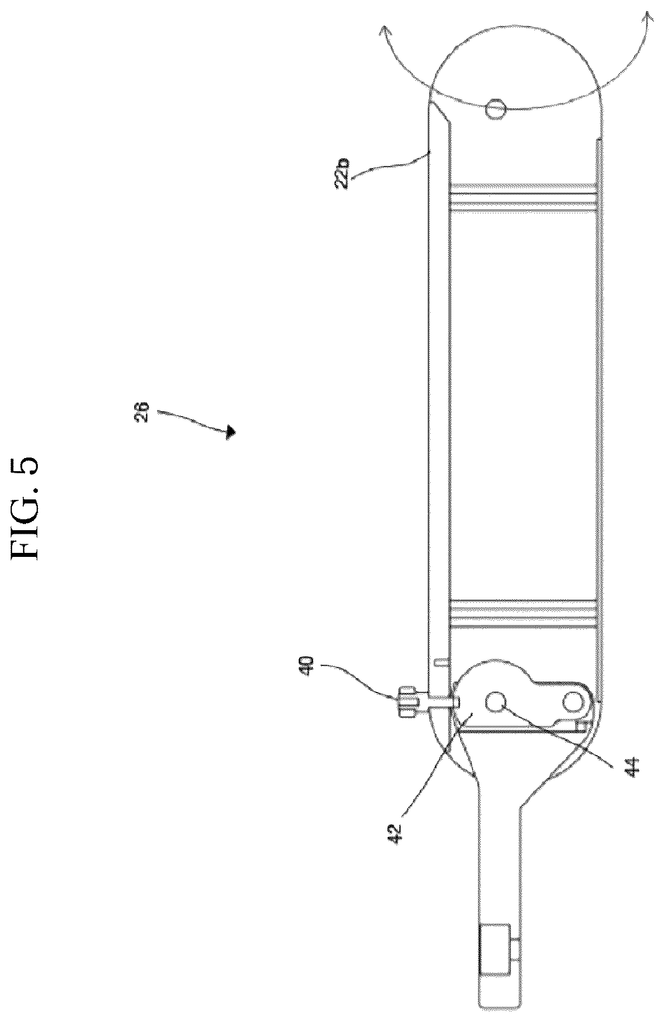 Patent US12564376 Figure 5 – Positioning arm apparatus for ultrasound head