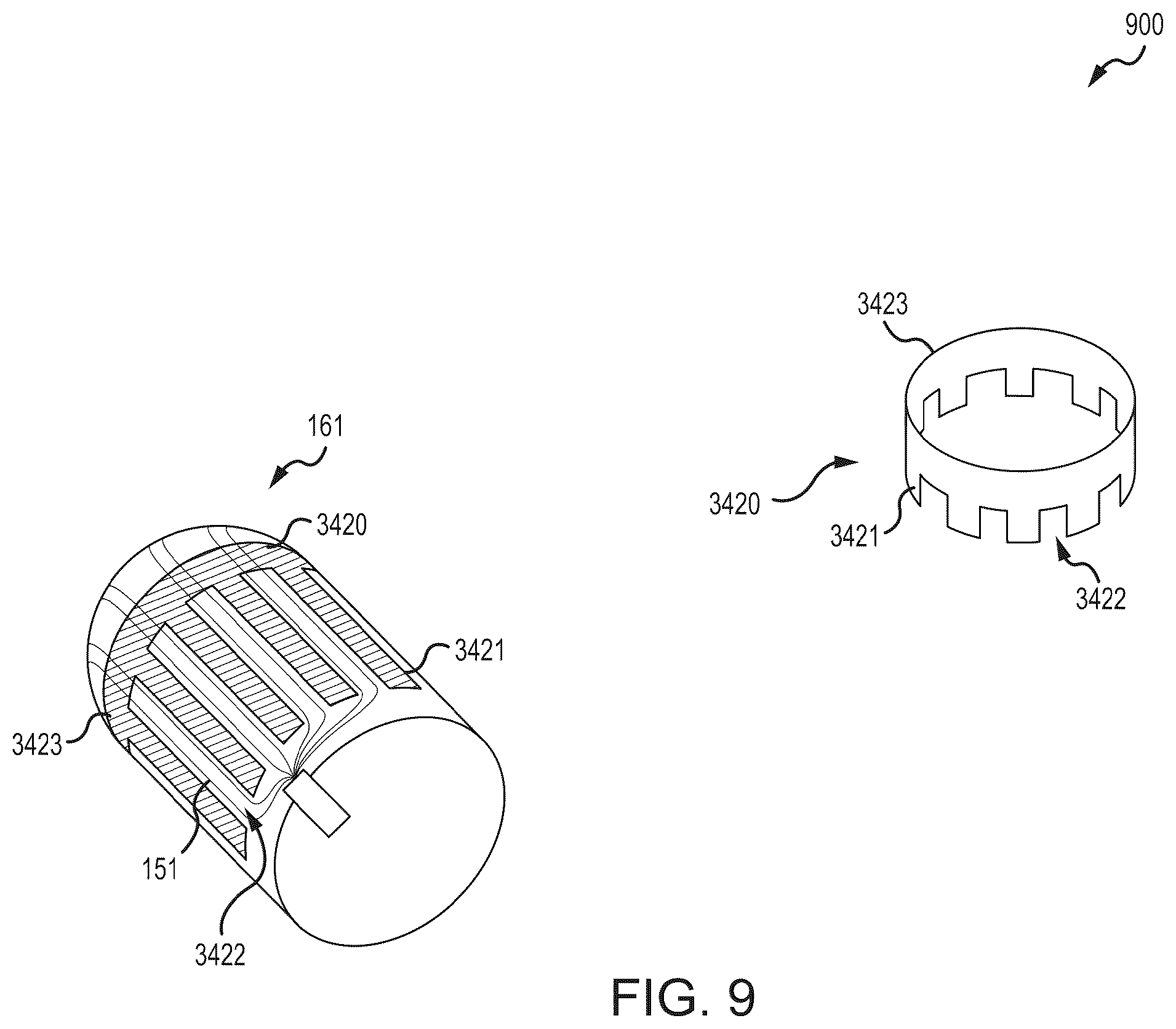 Patent US12564392 Figure 9 – Containment bag