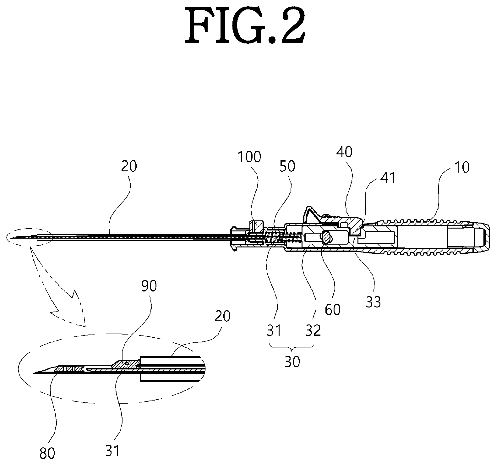 Patent US12564398 Figure 2 – Implant deployment device
