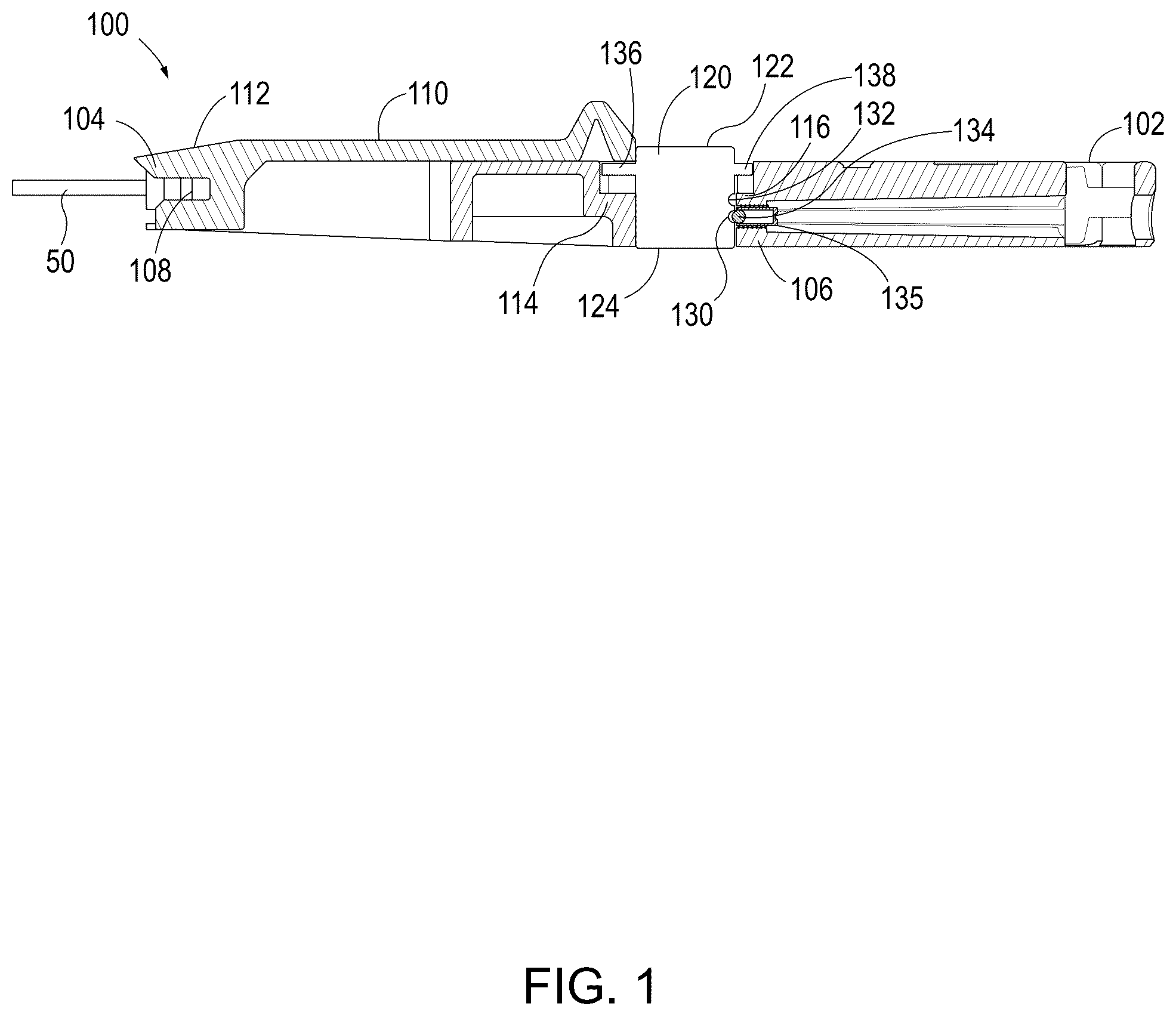 Patent US12564400 — Staple inserter with push-button release — Figure 1