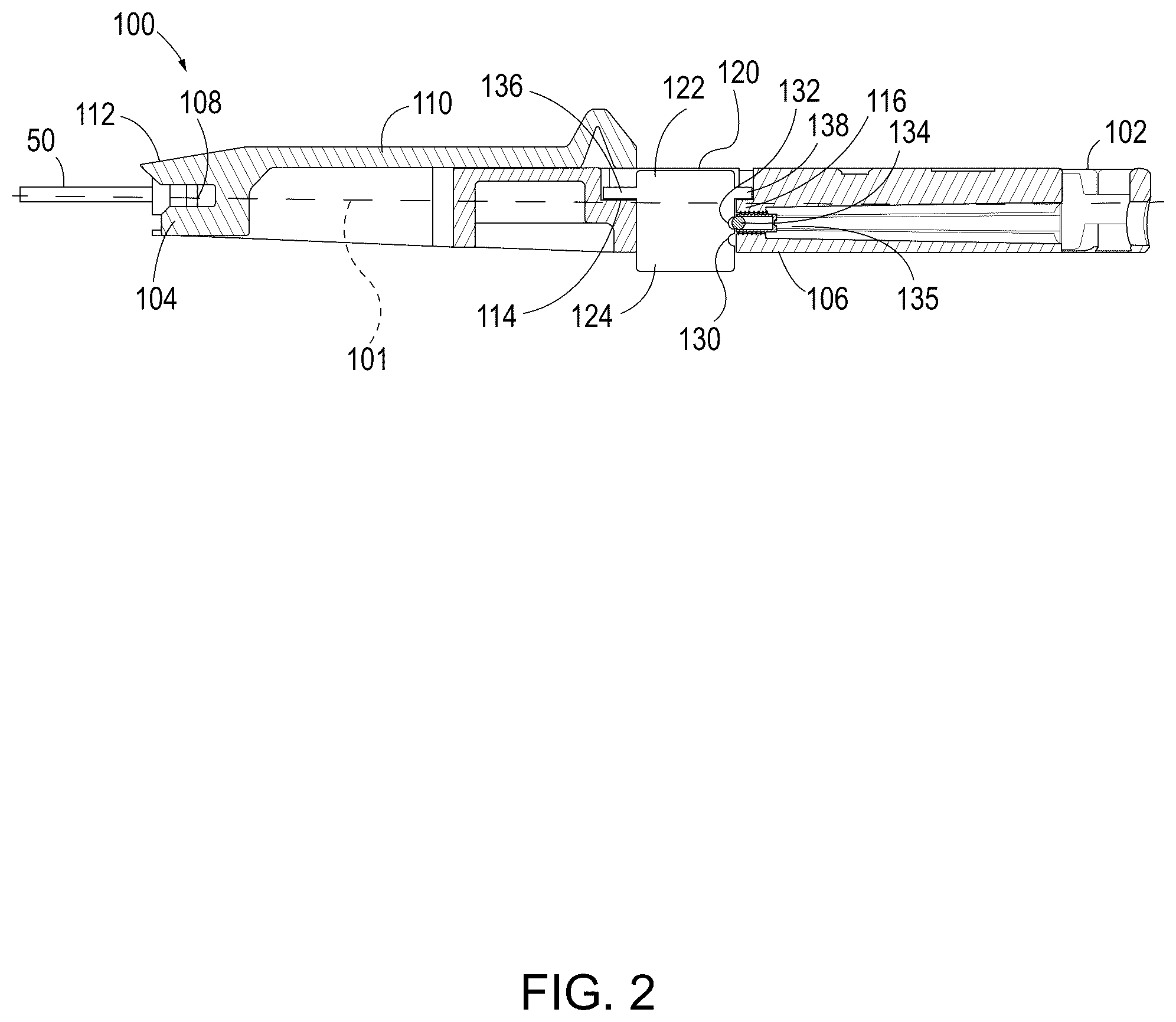 Patent US12564400 Figure 2 – Staple inserter with push-button release