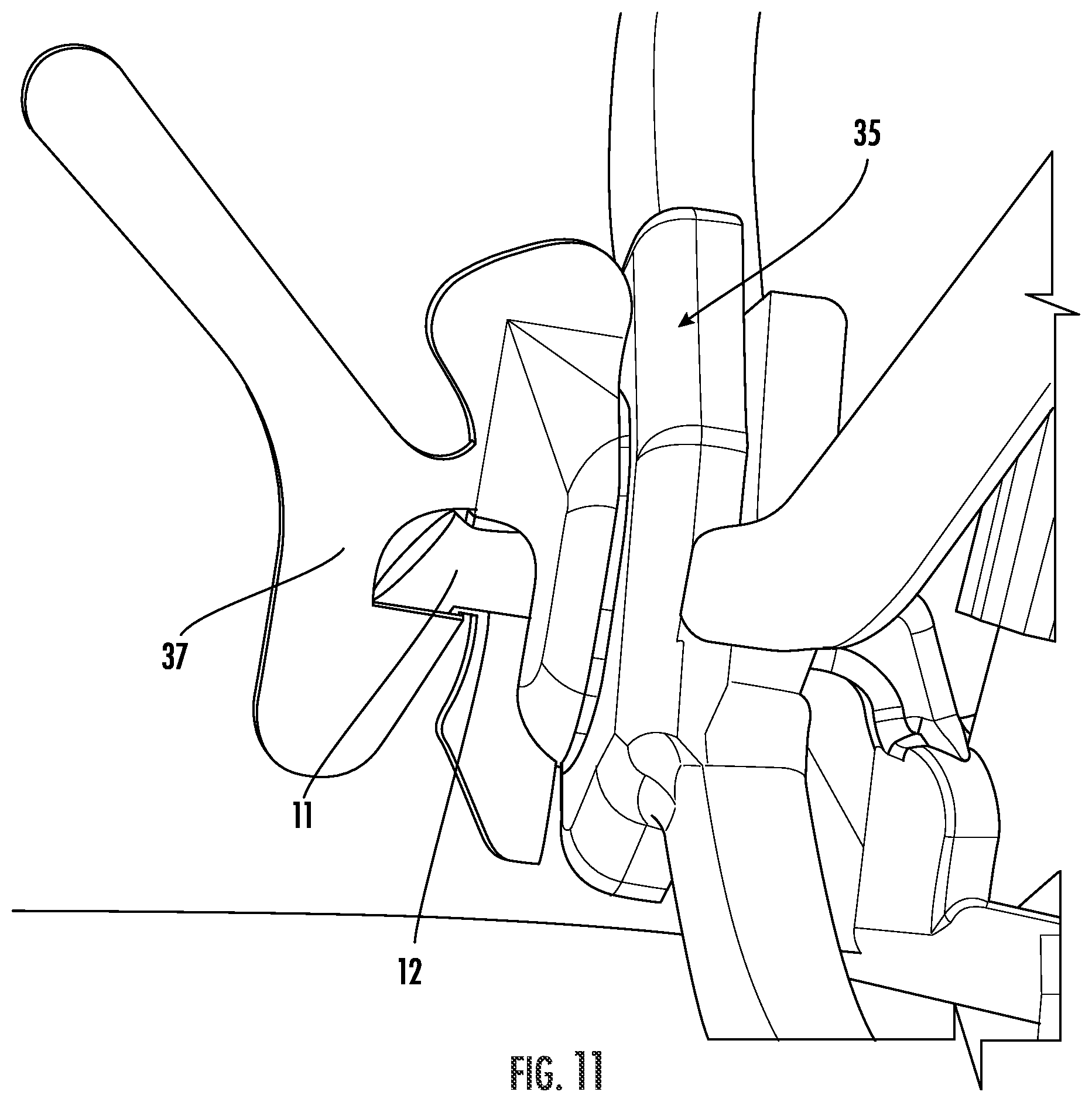 Patent US12564409 Figure 11 – Double lumen aortic cannula and cross clamp assembly and related methods