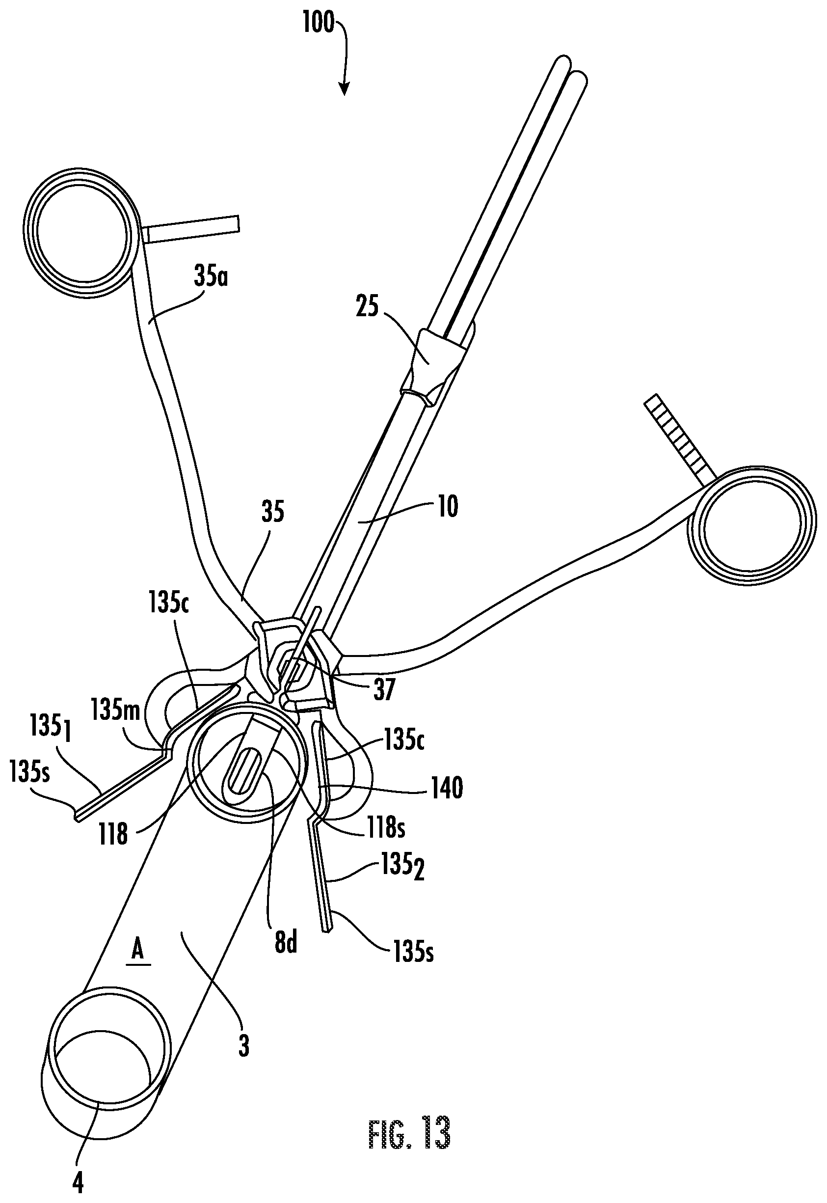 Patent US12564409 Figure 13 – Double lumen aortic cannula and cross clamp assembly and related methods