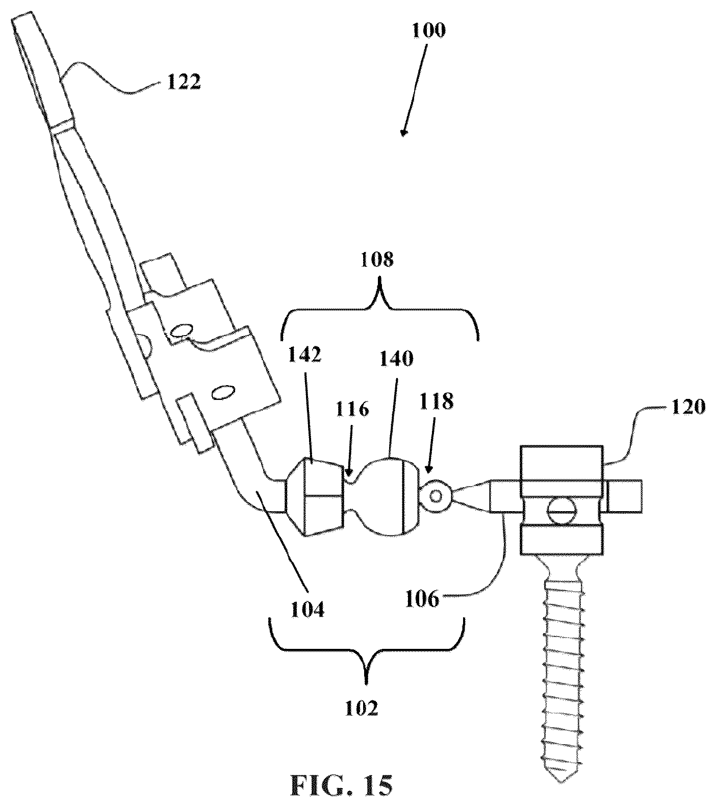 Patent US12564425 Figure 6 – Articulating spinal rod system
