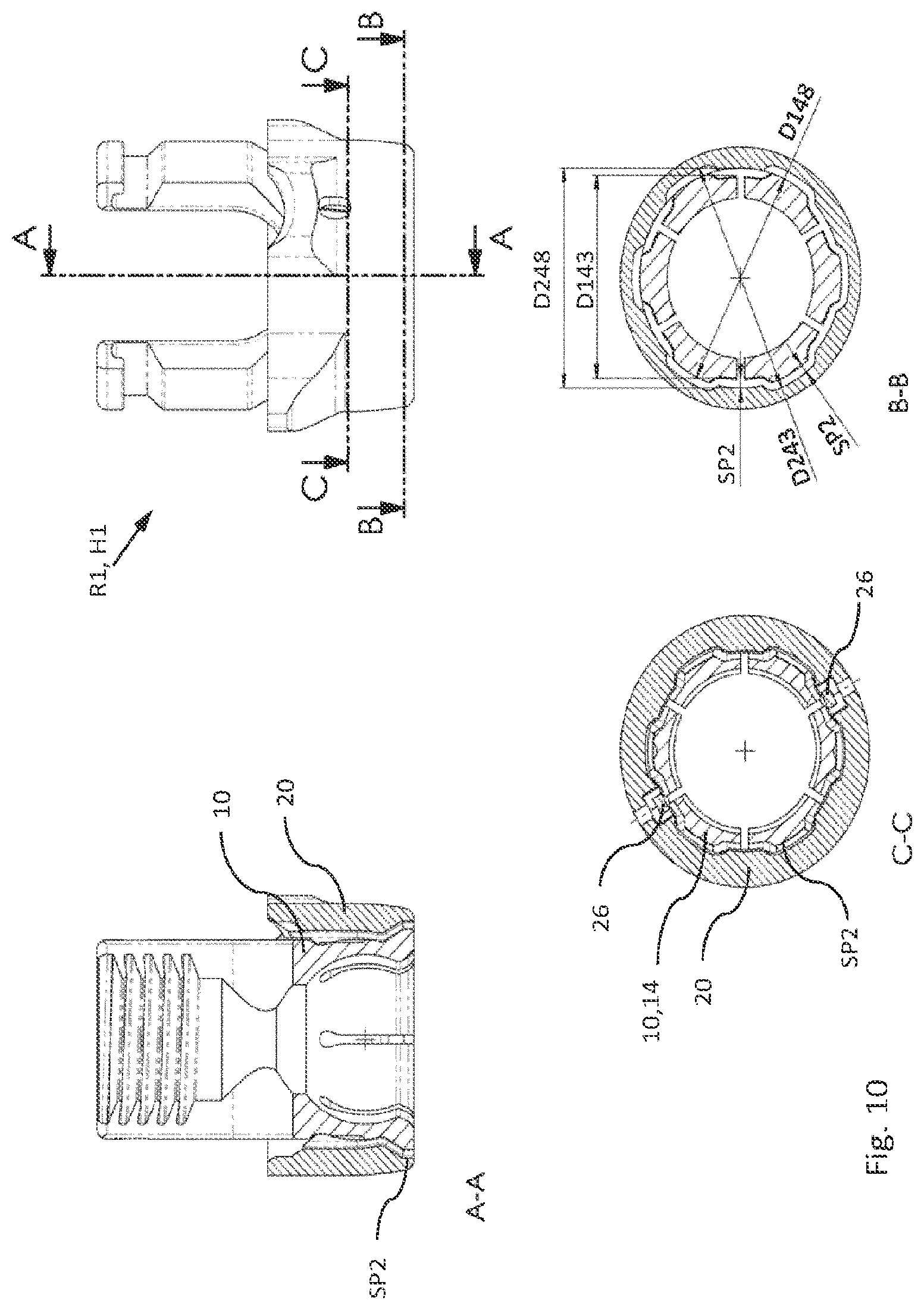 Patent US12564426 Figure 9 – Modular and temporarily fixable osteosynthesis device for vertebrae