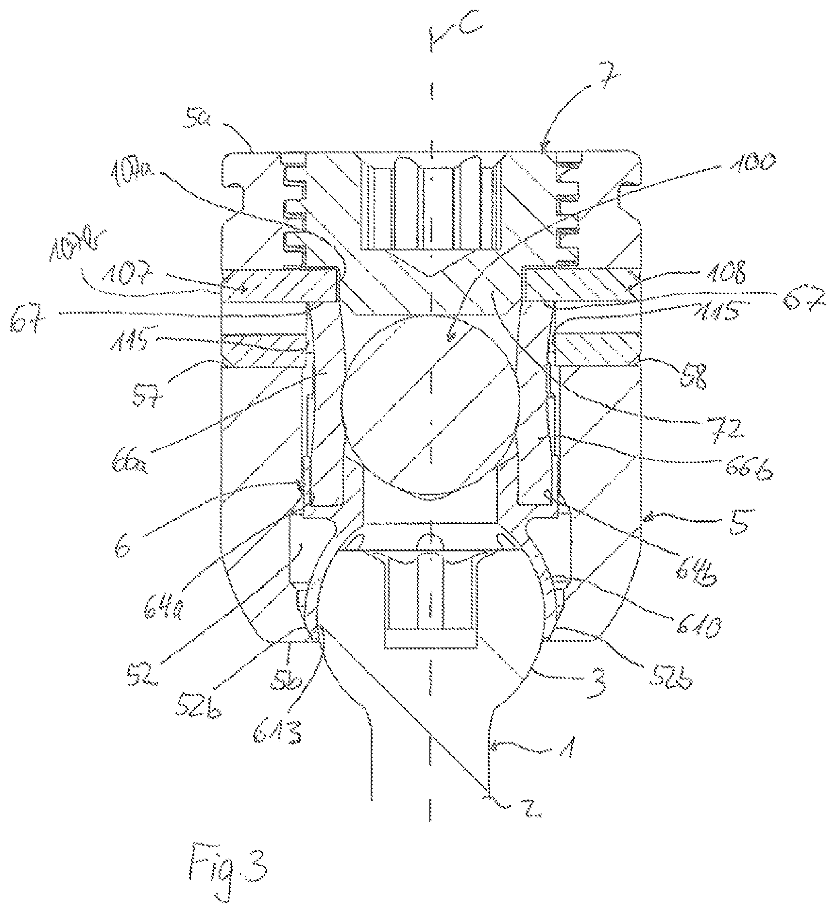 Patent US12564427 Figure 2 – Polyaxial bone anchoring device