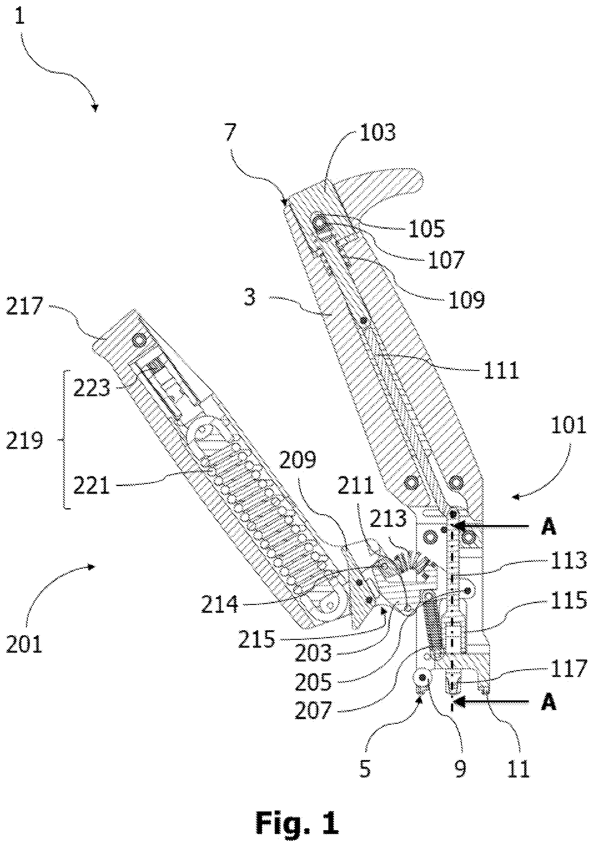 Patent US12564432 Figure 1 – Surgical tensioning instrument