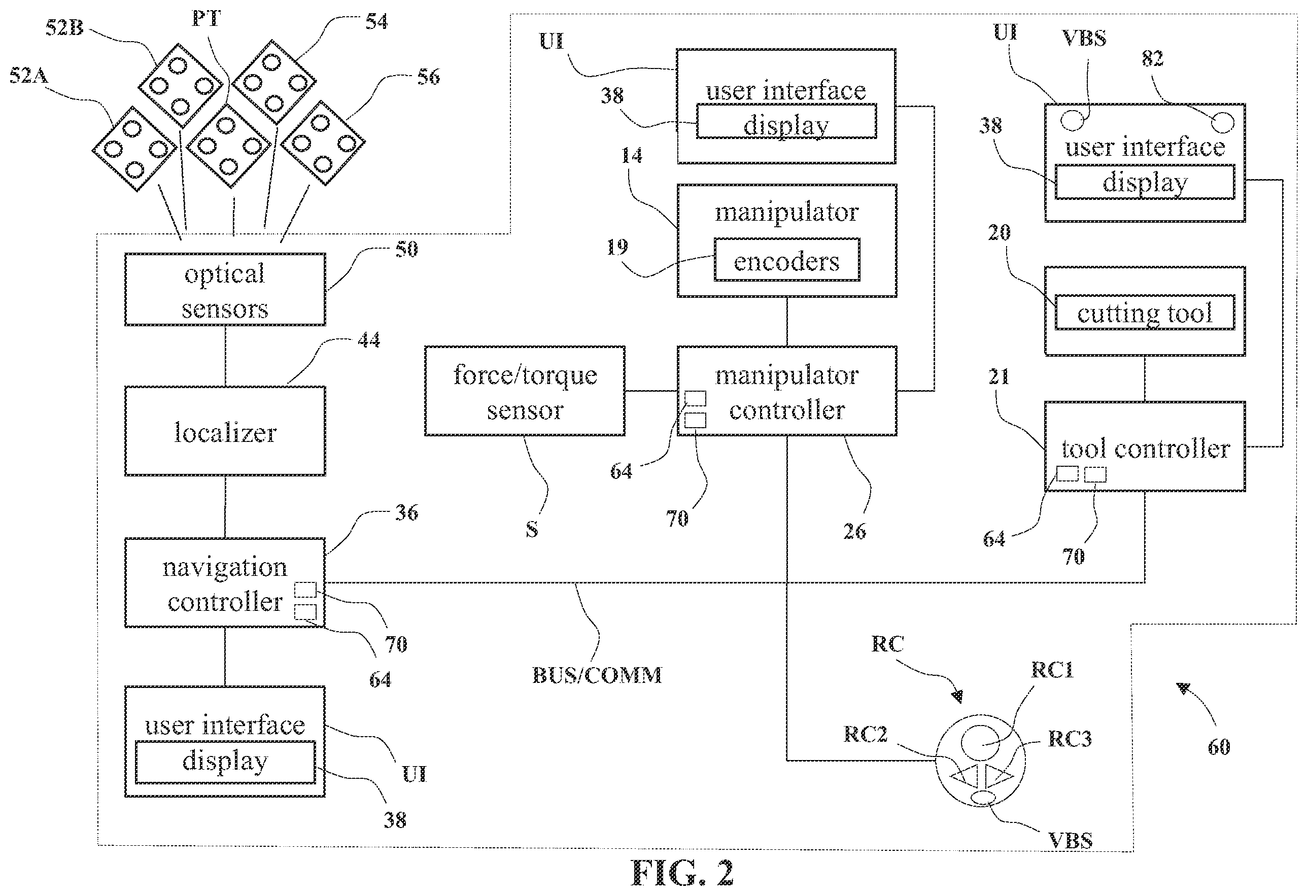 Patent US12564455 Figure 2 – Systems and methods for controlling robotic movement of a tool based on a virtual boundary