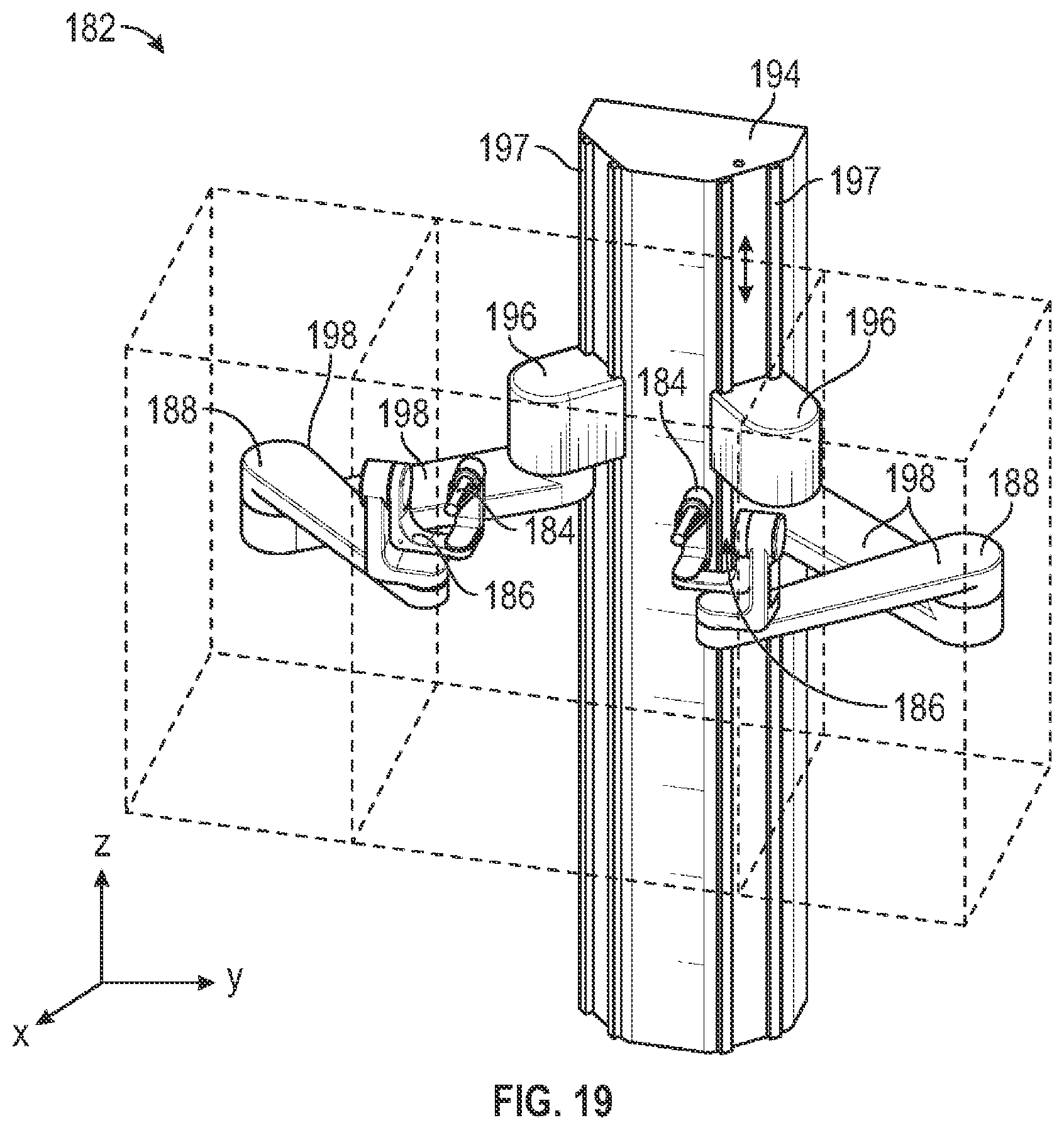 Patent US12564460 Figure 18 – Locking casters for surgical systems