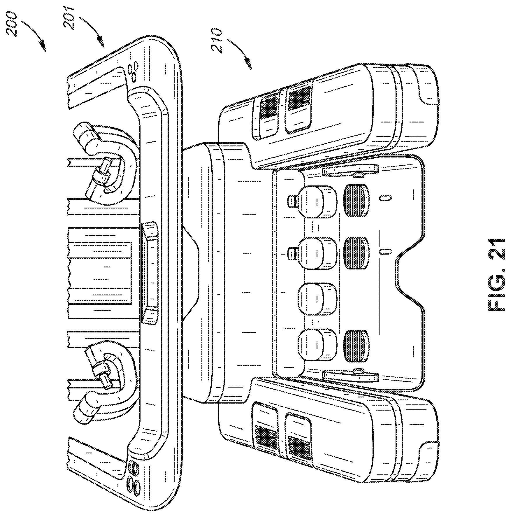 Patent US12564460 Figure 20 – Locking casters for surgical systems