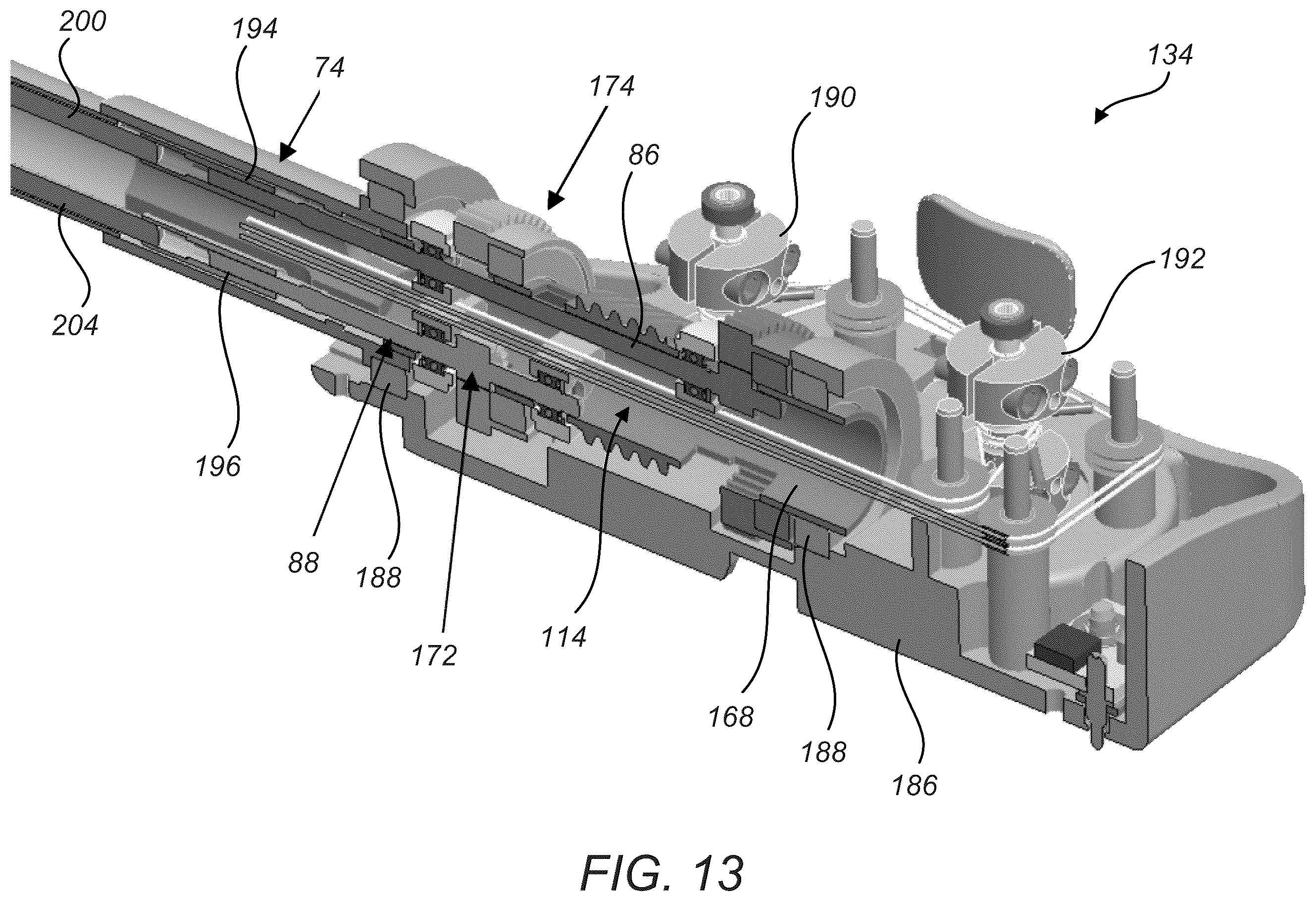 Patent US12564461 Figure 10 – Motor interface for parallel drive shafts within an independently rotating member