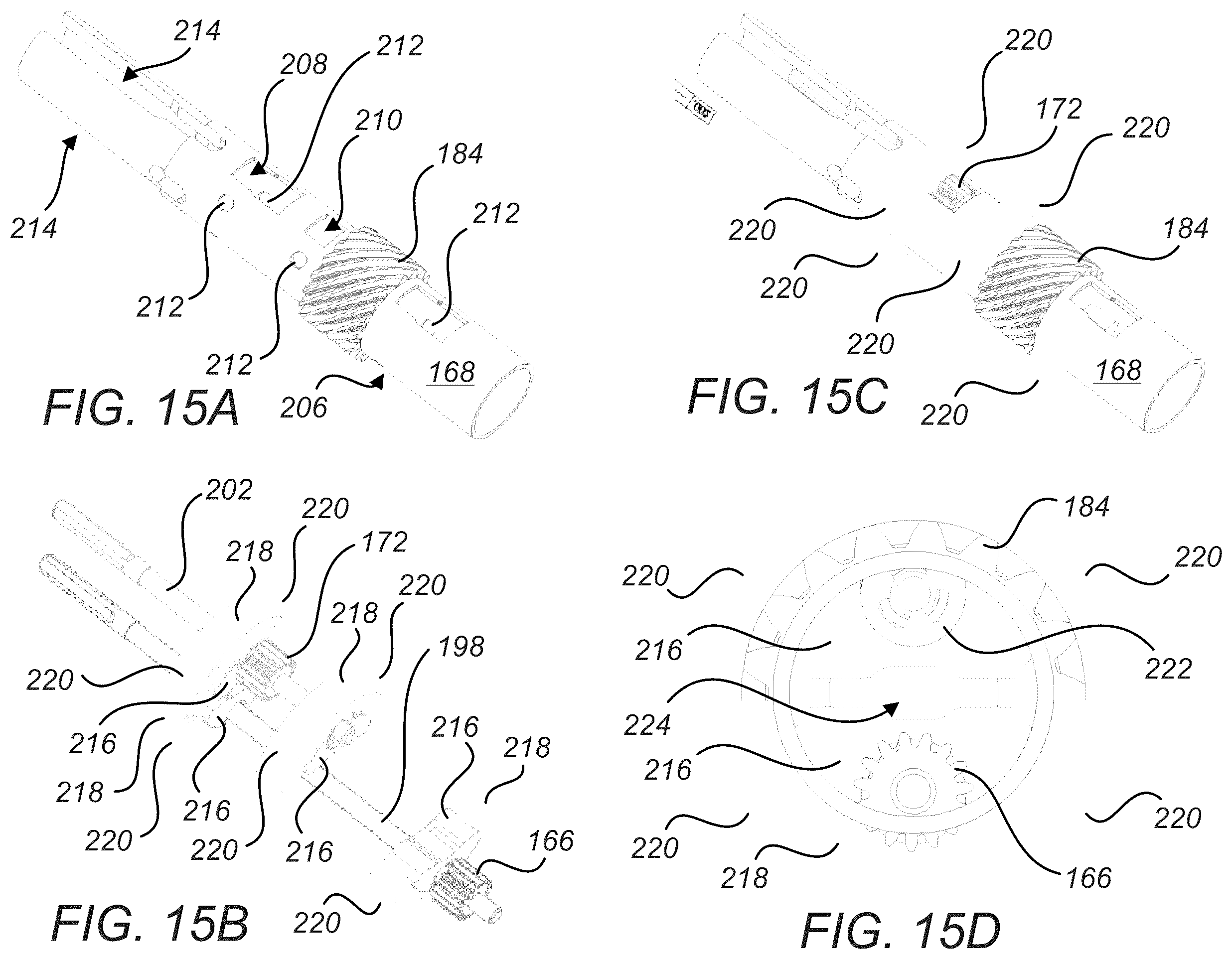 Patent US12564461 Figure 12 – Motor interface for parallel drive shafts within an independently rotating member
