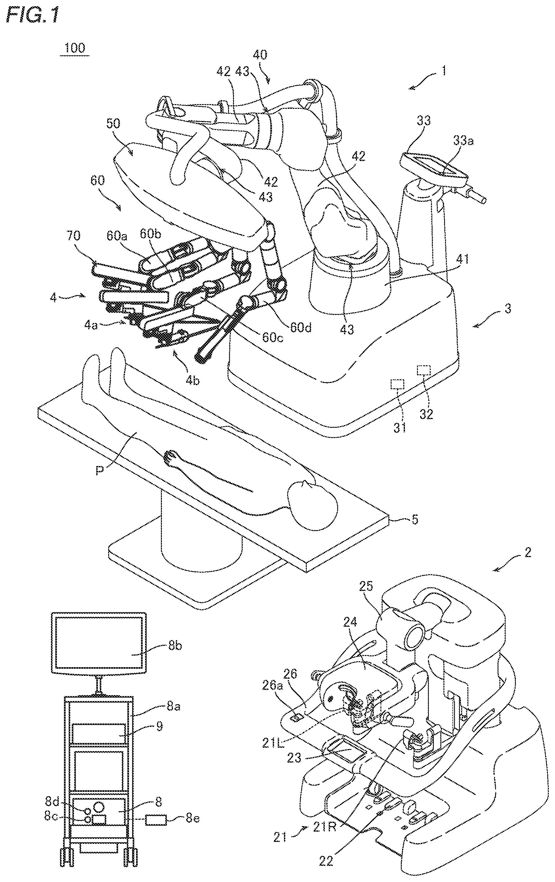 Patent US12564462 Figure 1 – Robotic surgical system and operator-side apparatus