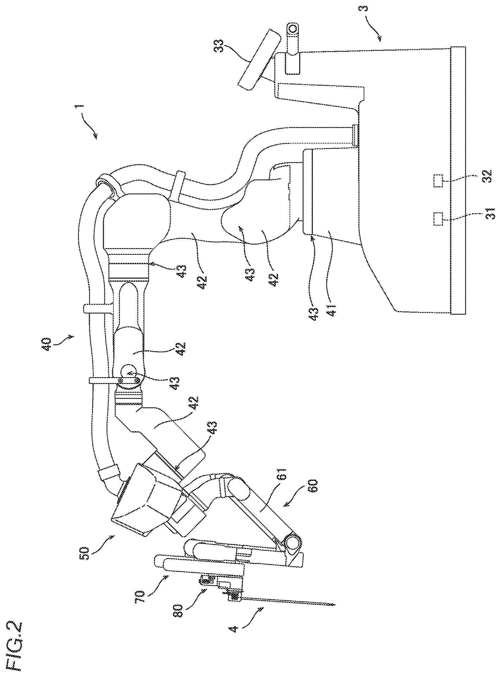 Patent US12564462 Figure 2 – Robotic surgical system and operator-side apparatus