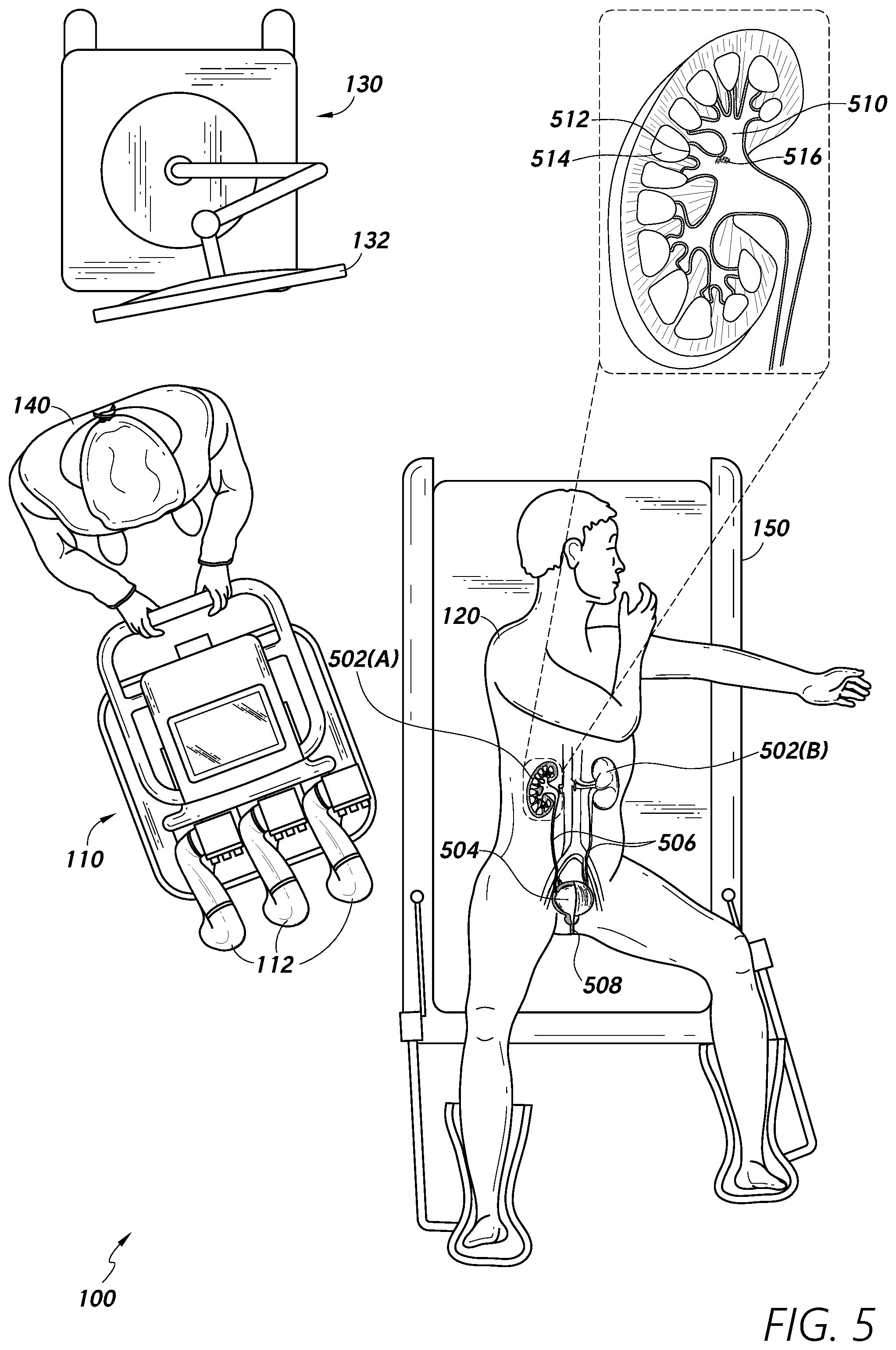Patent US12564463 Figure 5 – Robotic collision boundary determination