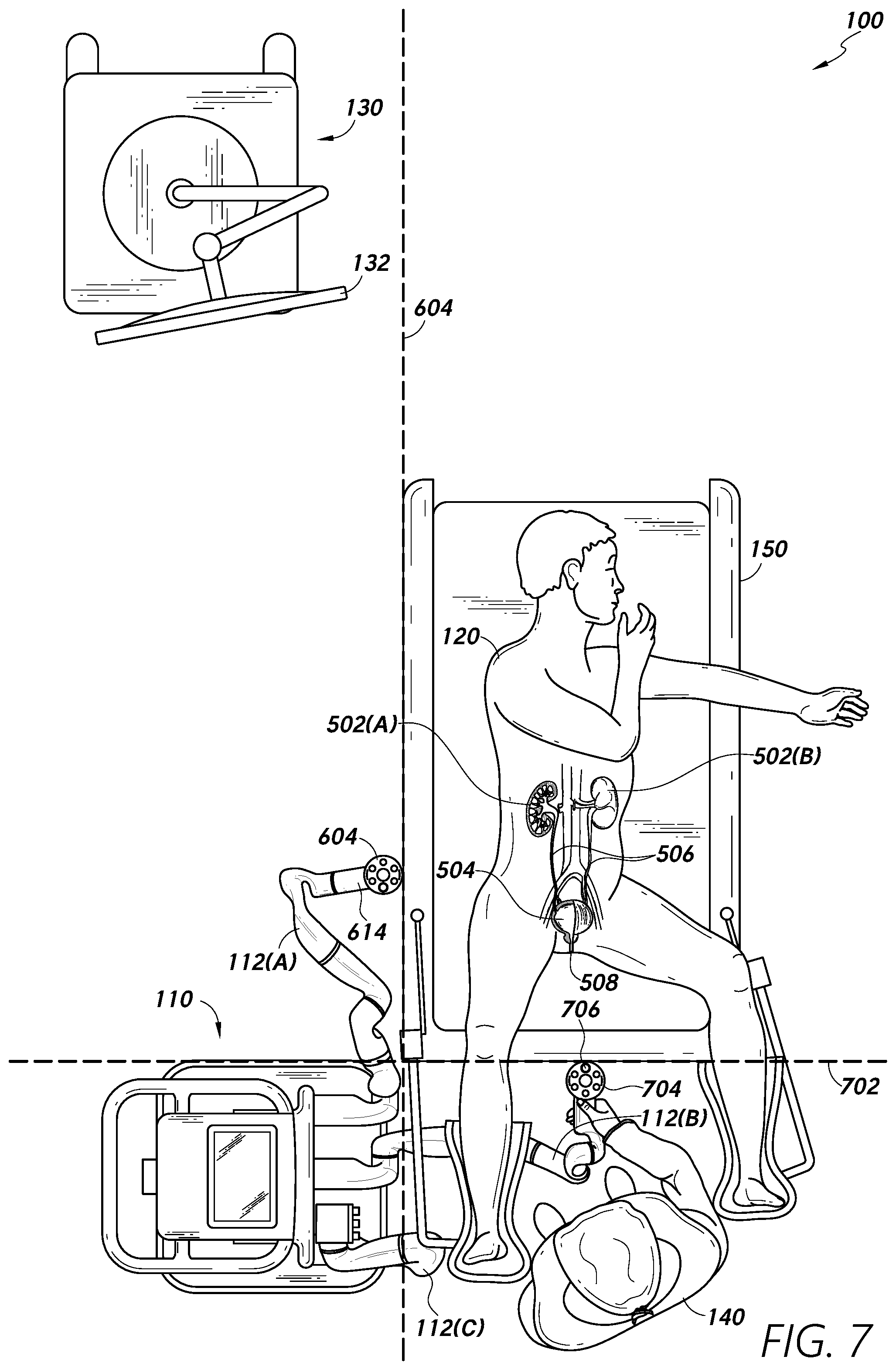Patent US12564463 Figure 7 – Robotic collision boundary determination