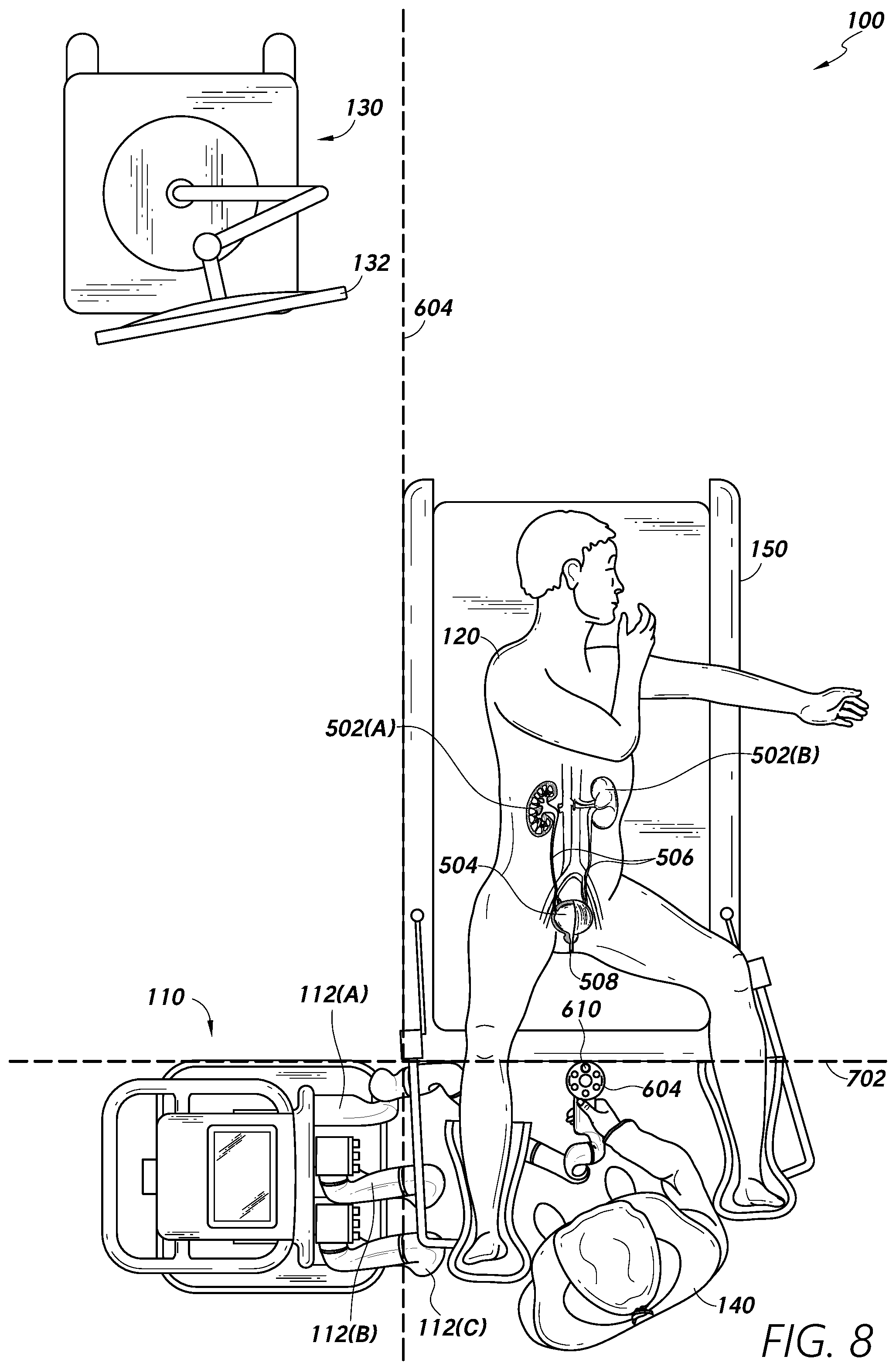 Patent US12564463 Figure 8 – Robotic collision boundary determination