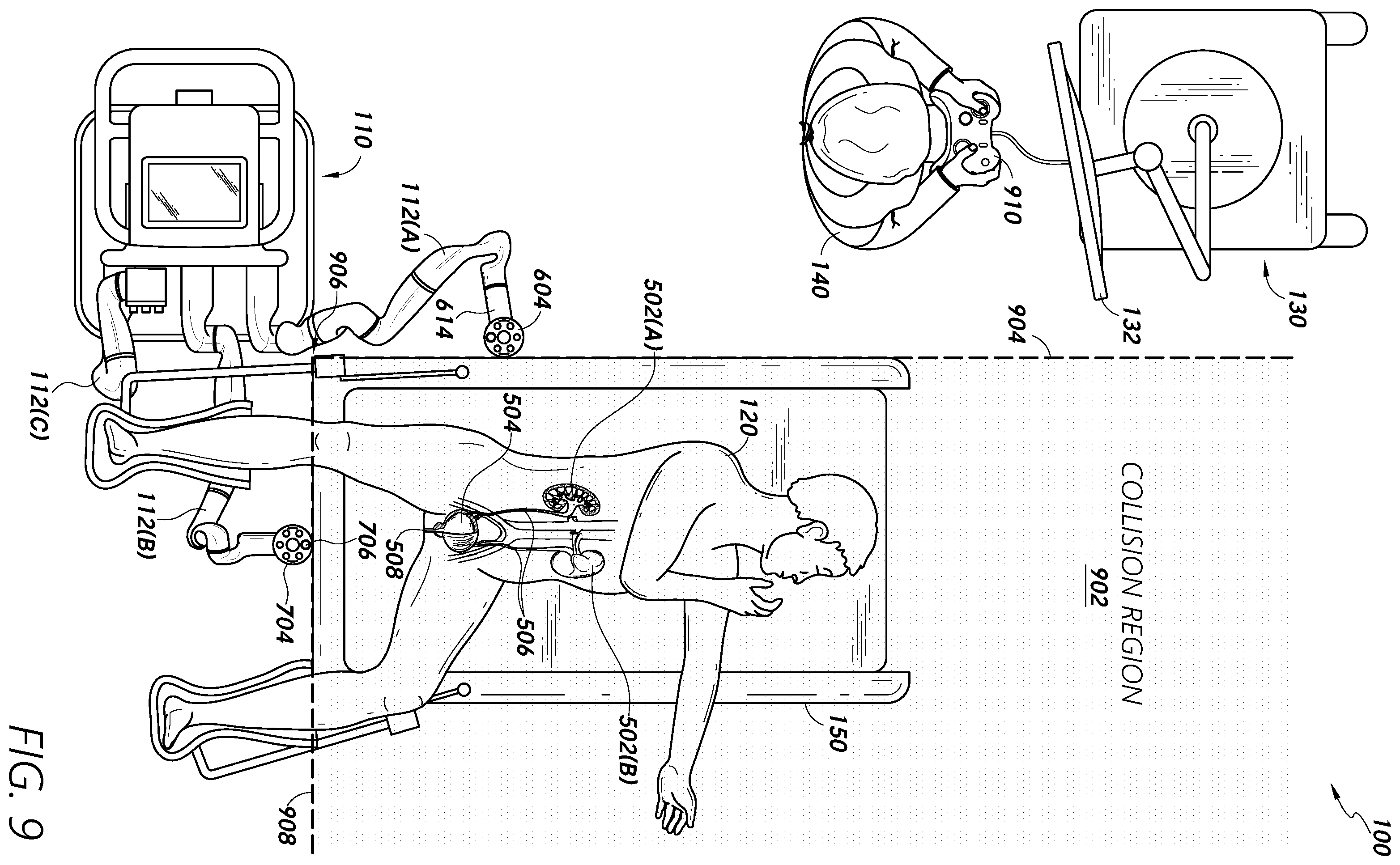 Patent US12564463 Figure 9 – Robotic collision boundary determination