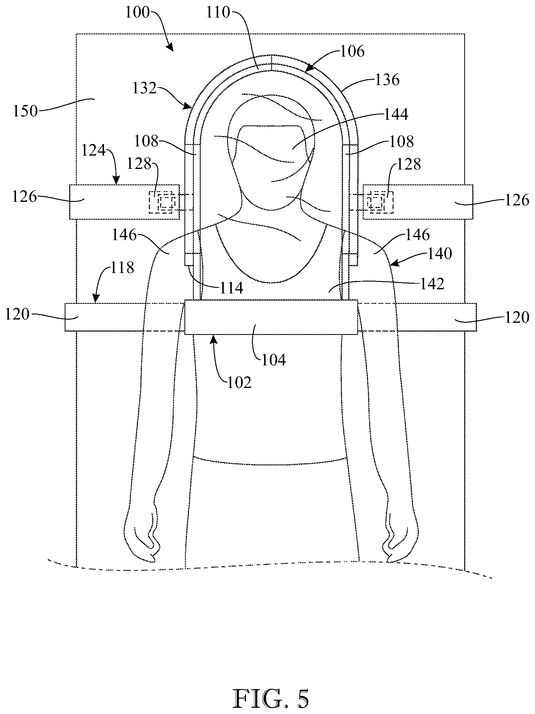 Patent US12564465 Figure 5 – Systems and methods for an airway isolation drape apparatus