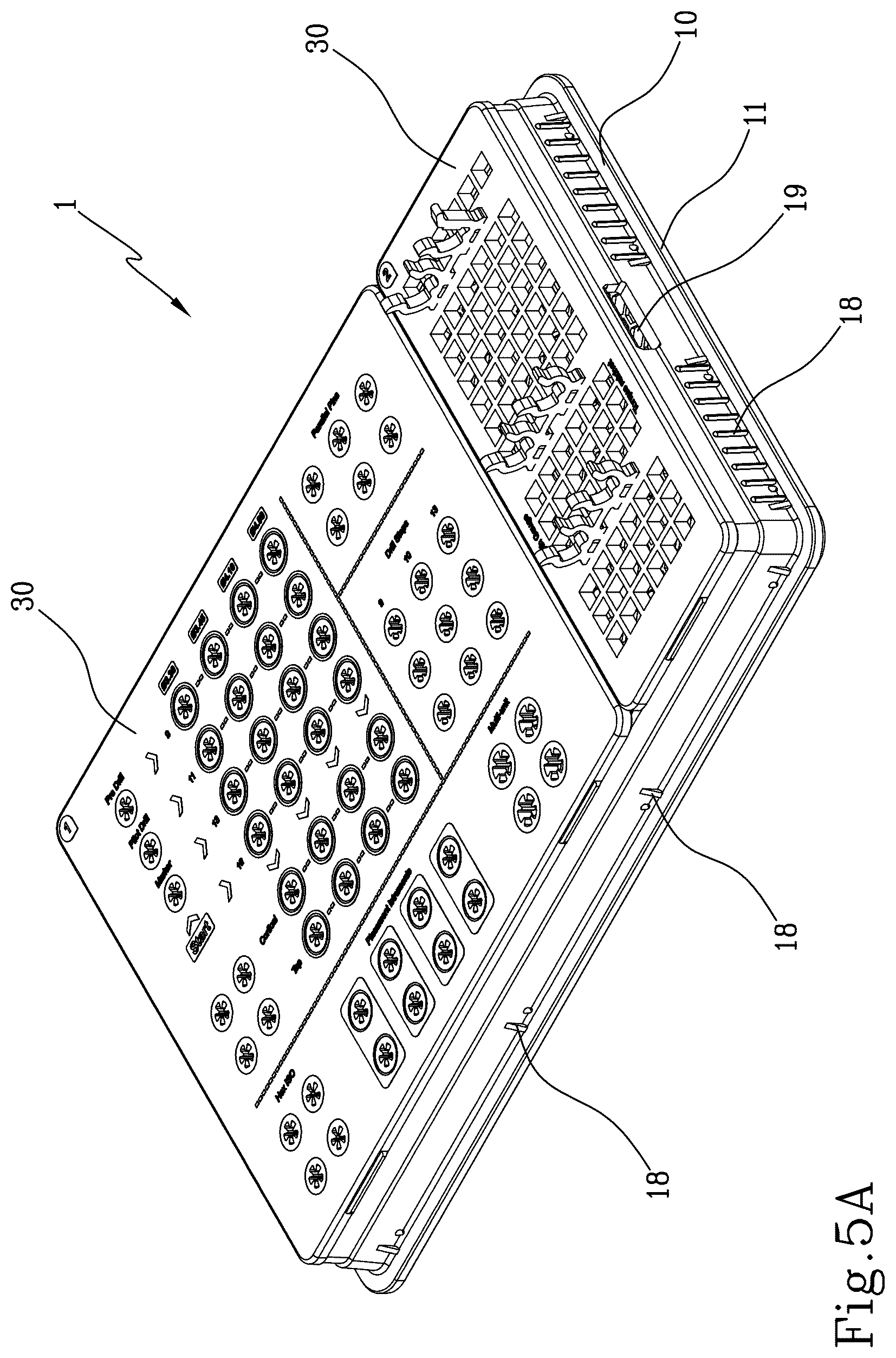 Patent US12564466 Figure 5 – Container and kit for washing and/or disinfecting and/or sterilising medical instruments