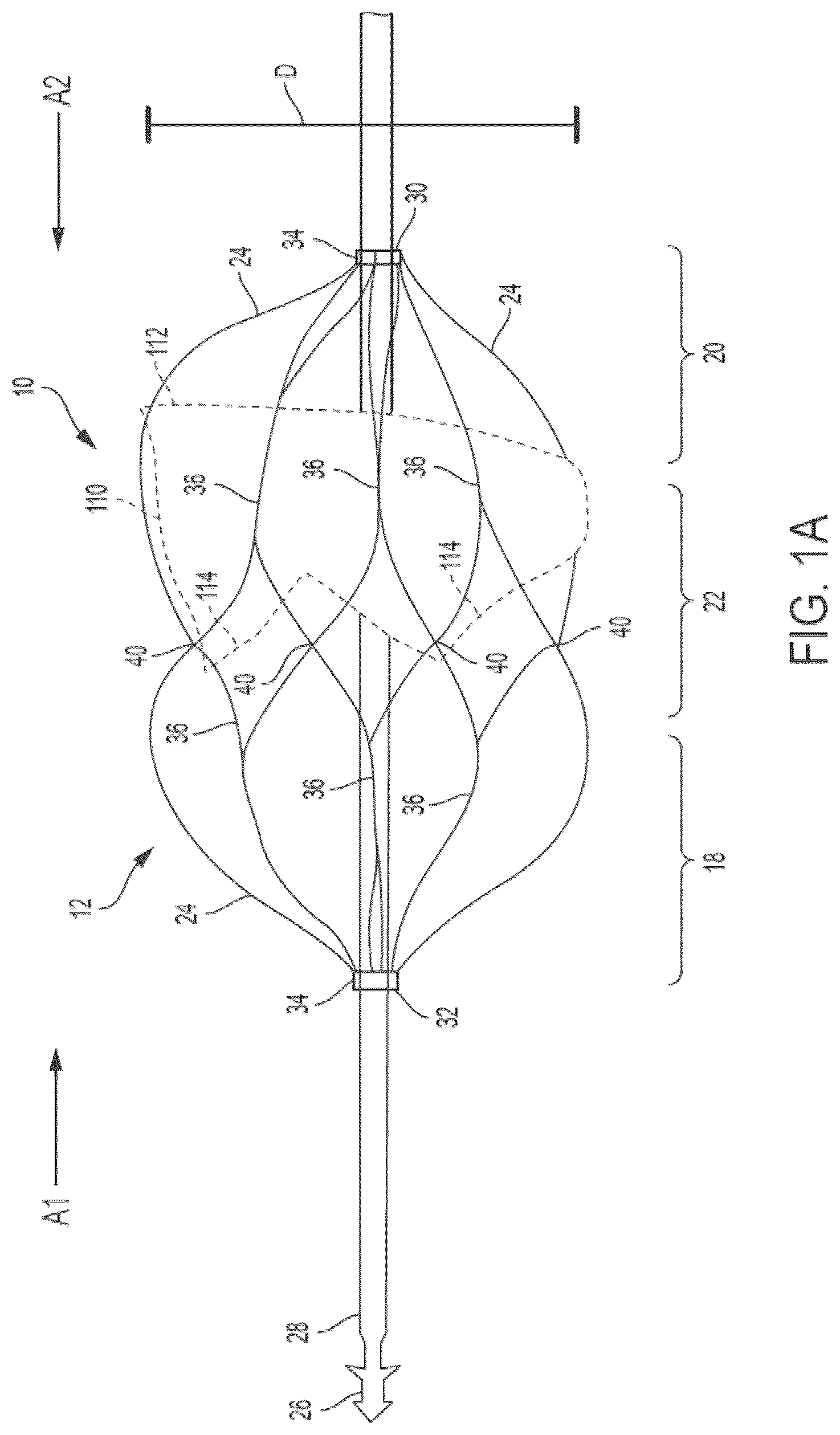 Patent US12564492 Figure 1 – Retrievable self-expanding non-thrombogenic low-profile percutaneous atrioventricular valve prosthesis