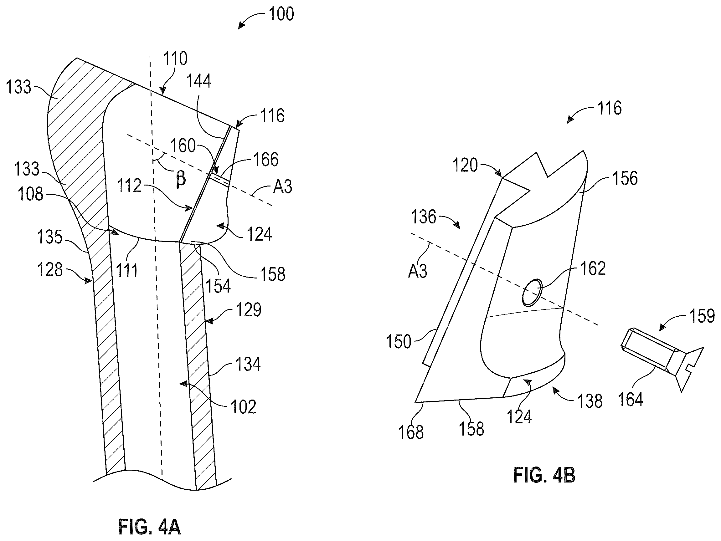 Patent US12564495 Figure 4 – Stemmed modular implant system