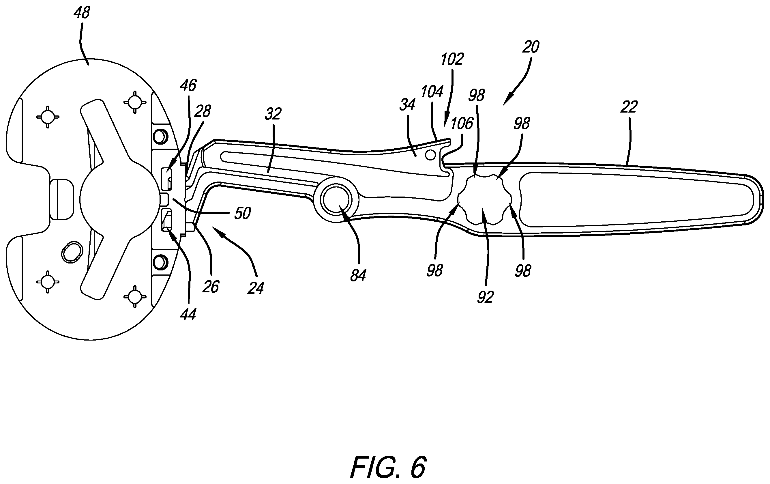 Patent US12564499 Figure 6 – Unibody orthopedic surgical instrument