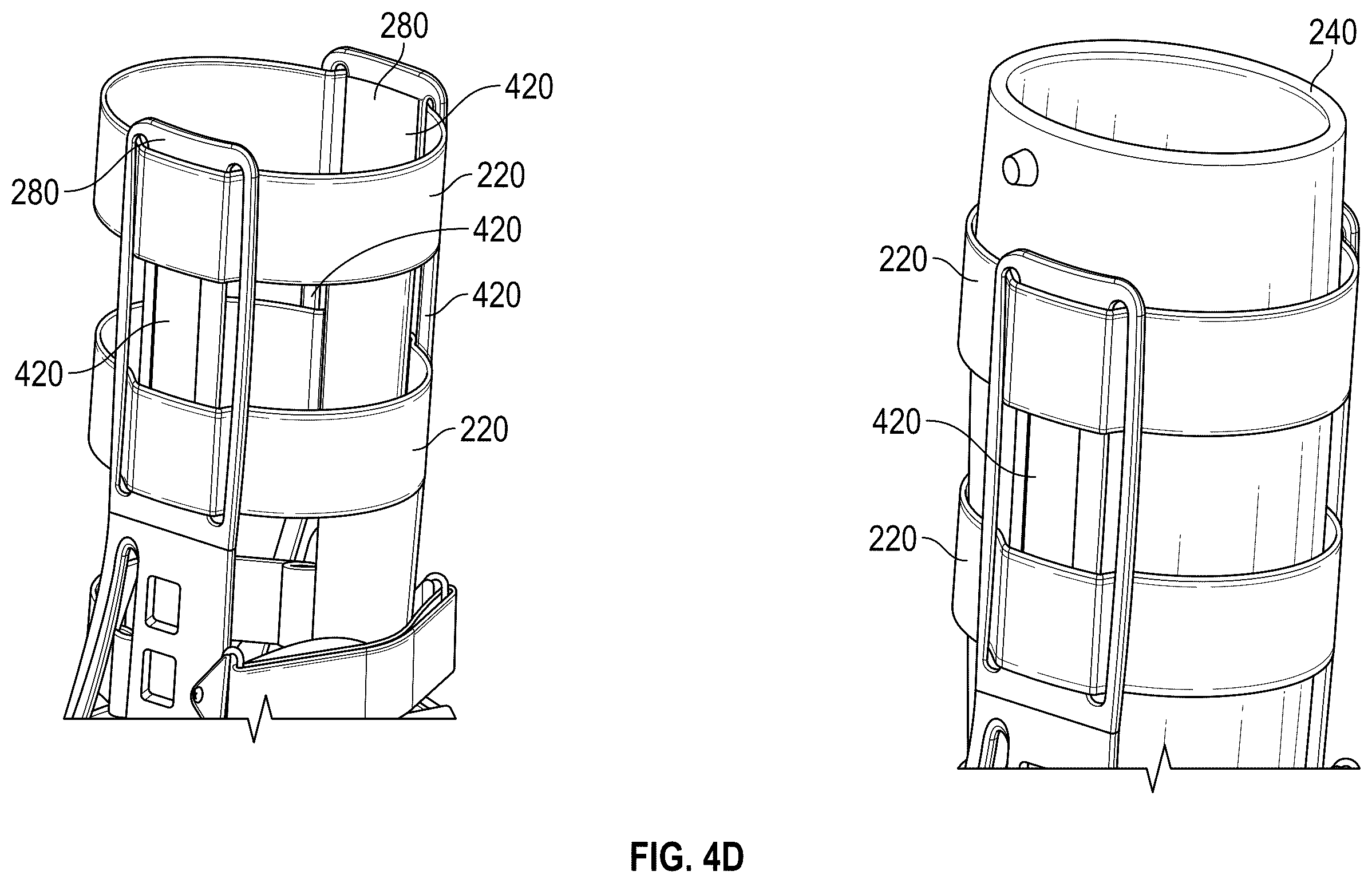 Patent US12564507 Figure 7 – Walking boot, chafe assembly, protective rim for a push-button release valve and related methods