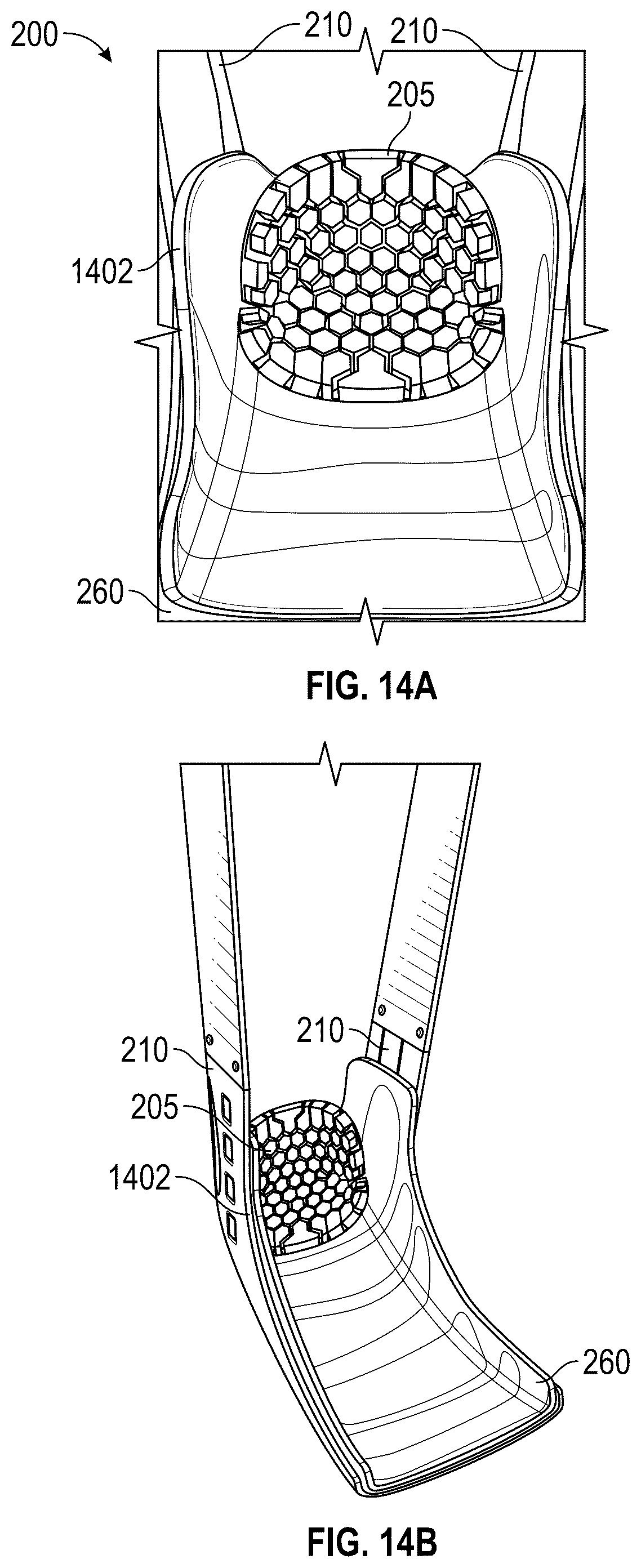 Patent US12564507 Figure 14 – Walking boot, chafe assembly, protective rim for a push-button release valve and related methods
